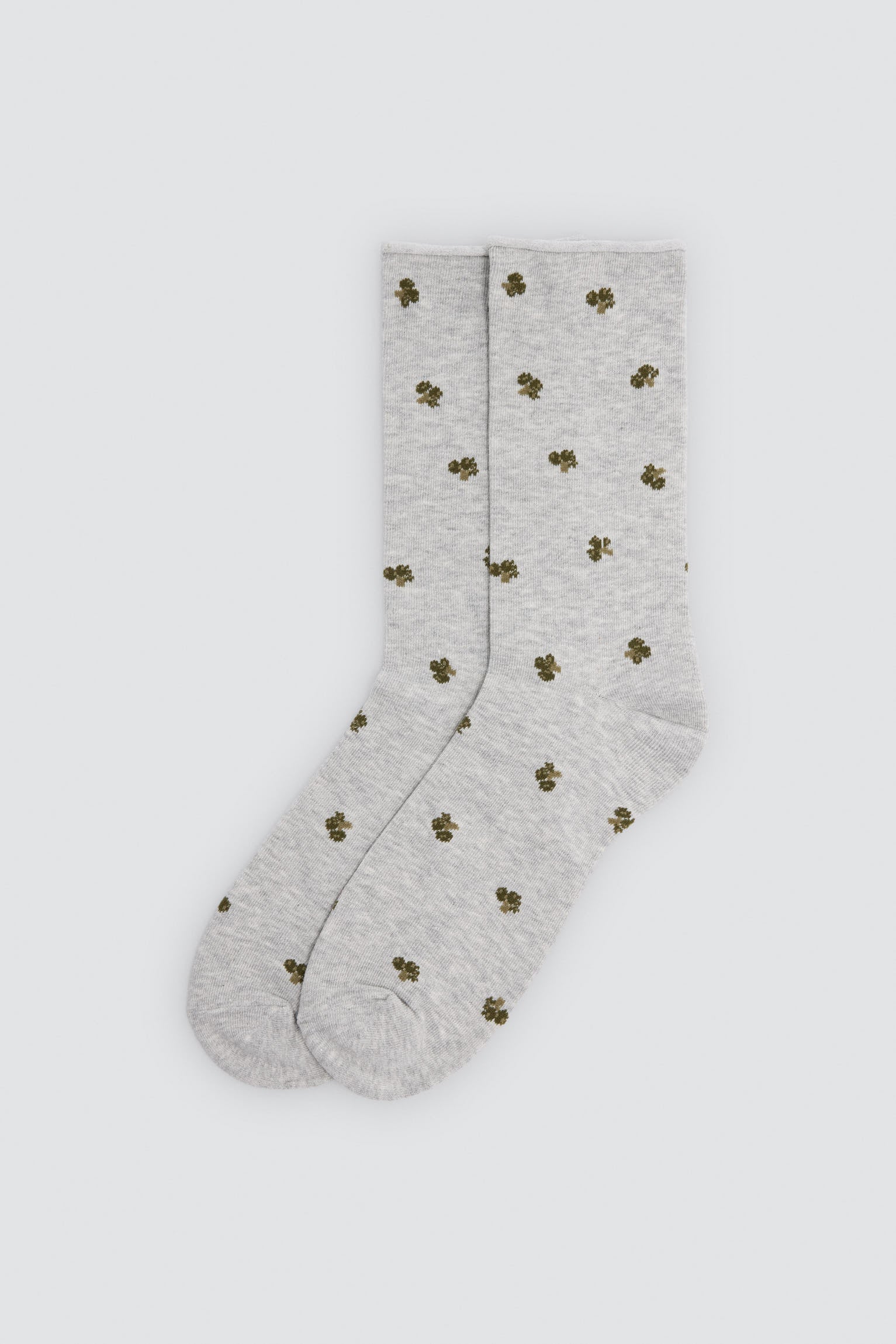 Pack of 4 cuffless socks with nature-inspired prints