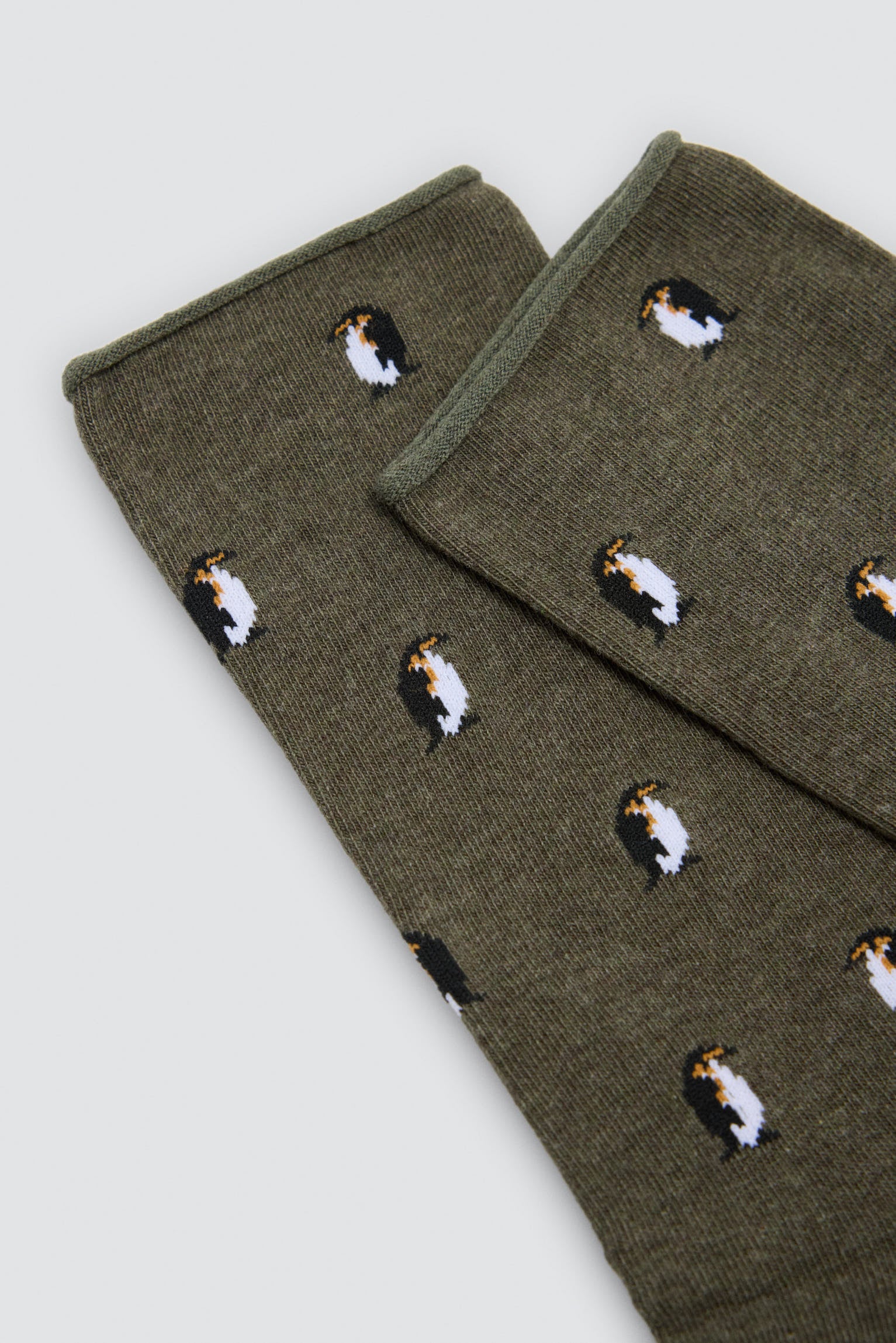 Pack of 4 cuffless socks with nature-inspired prints