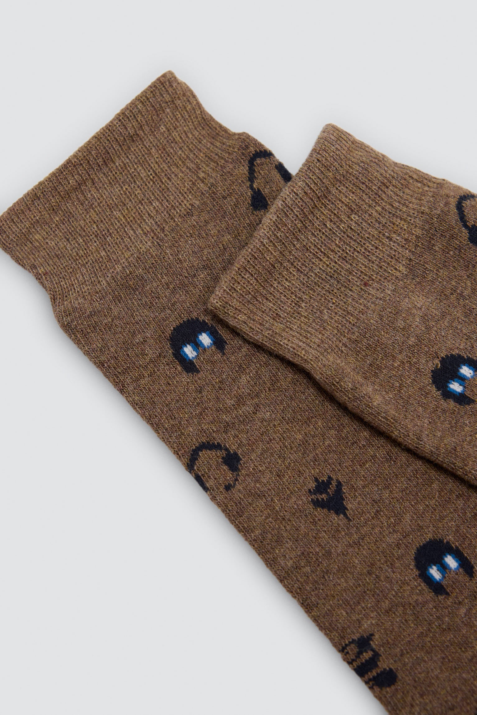 Pack of 3 thermal socks with assorted bear, headphone and stripe prints