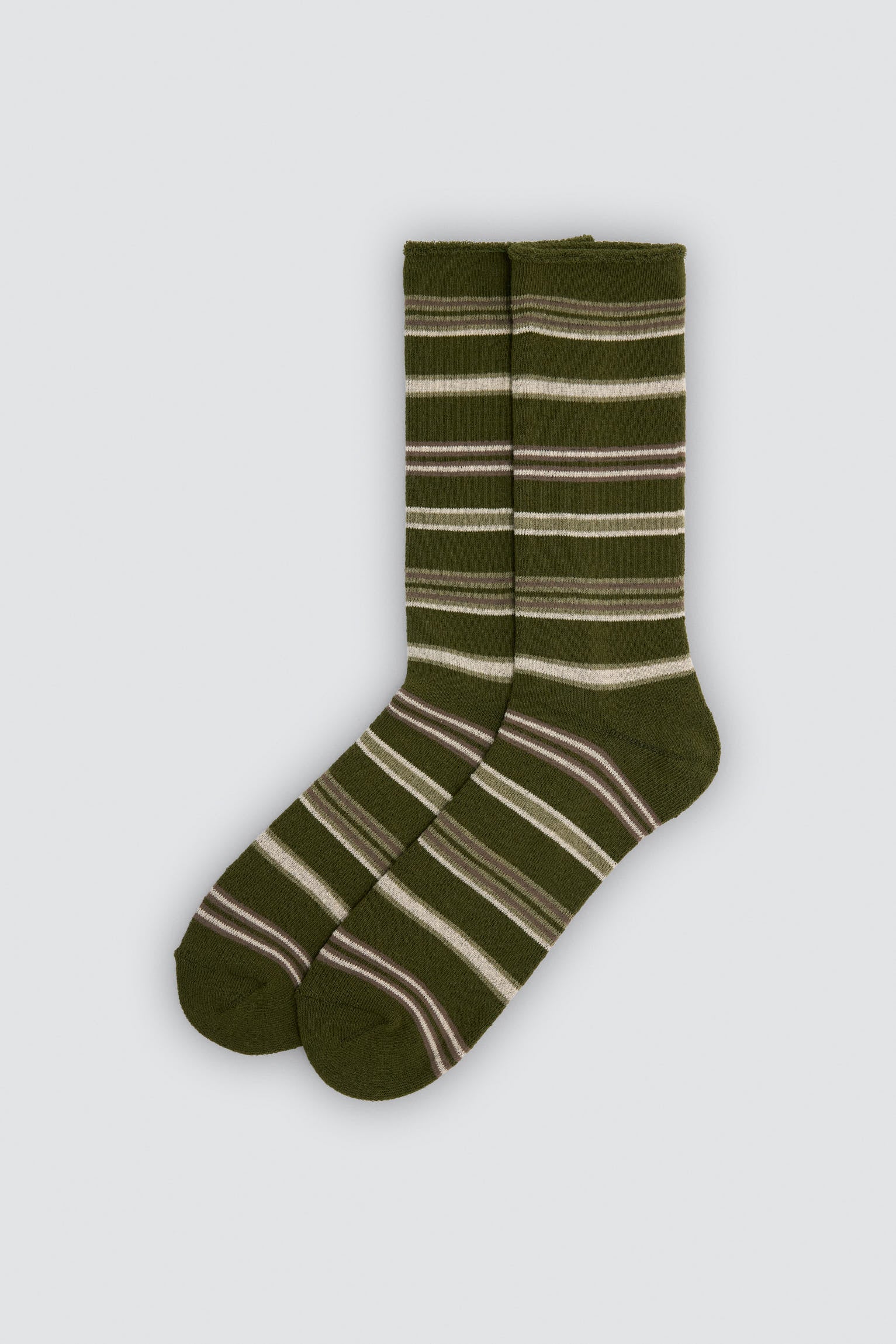 Pack of 3 cuffless thermal socks with stripe and polka-dot prints