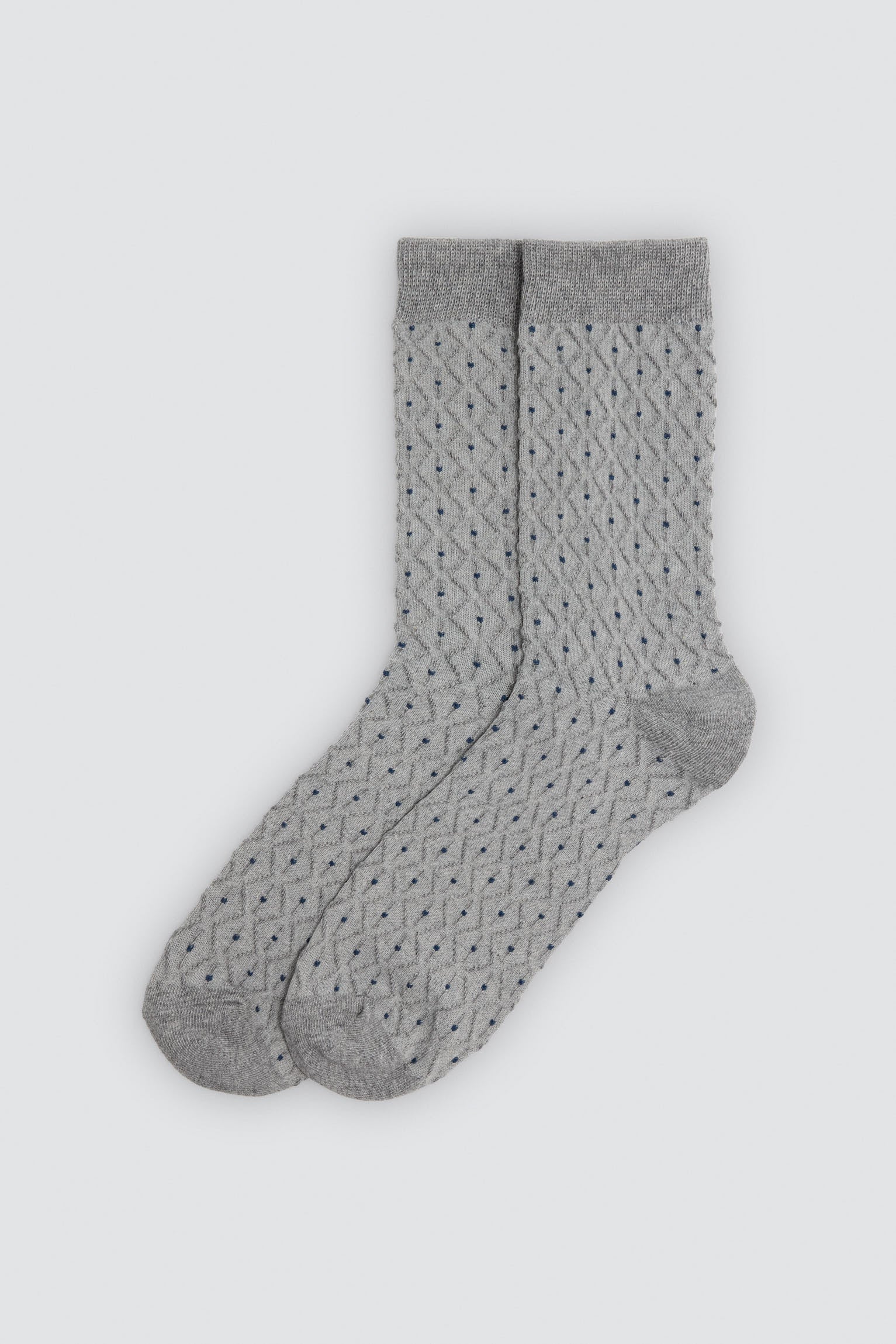 Pack of 3 textured men's polka-dot socks