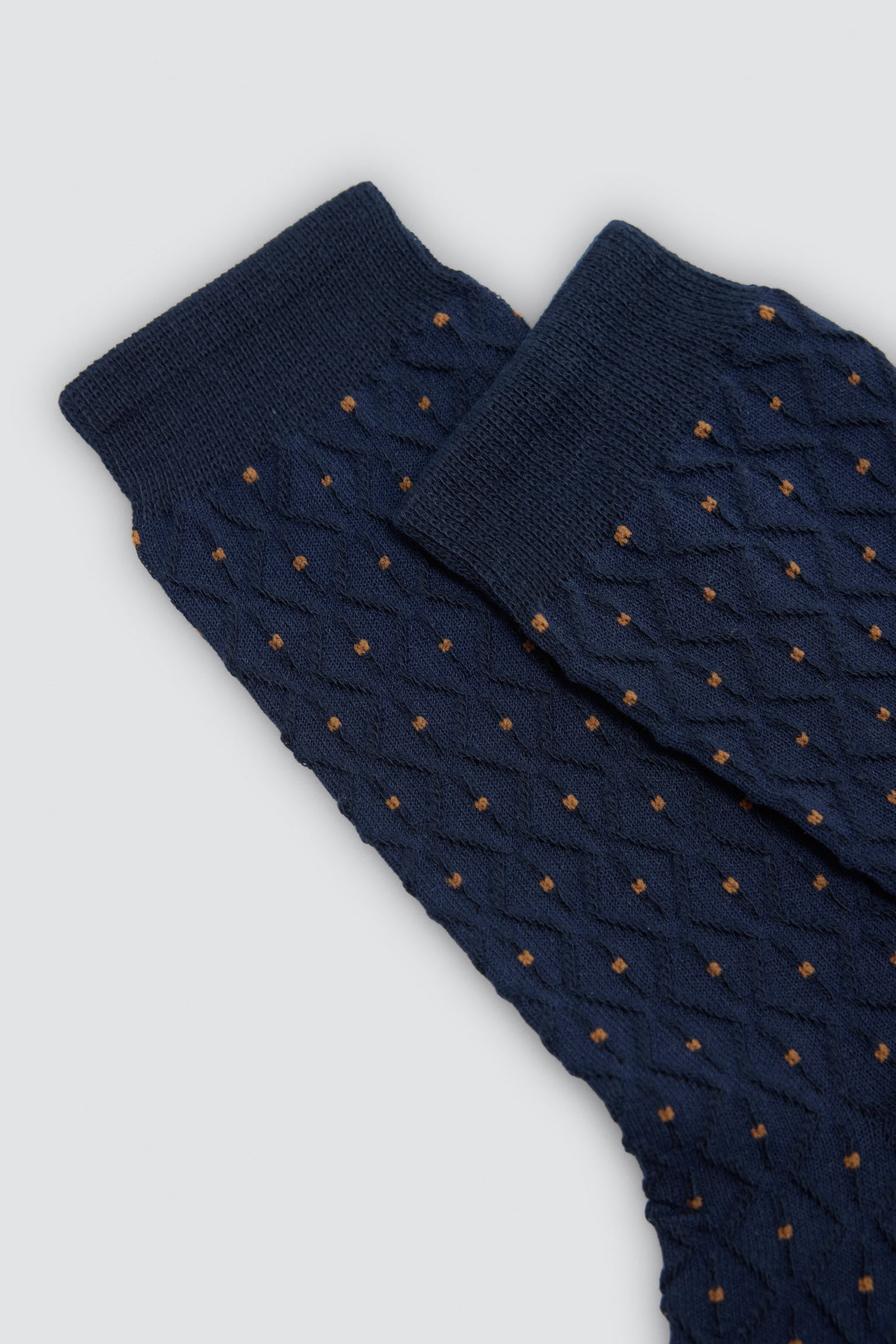 Pack of 3 textured men's polka-dot socks