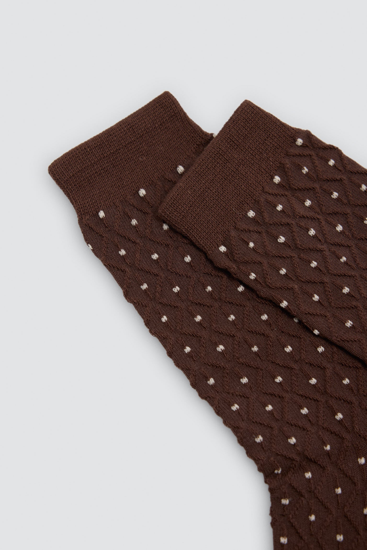Pack of 3 textured men's polka-dot socks