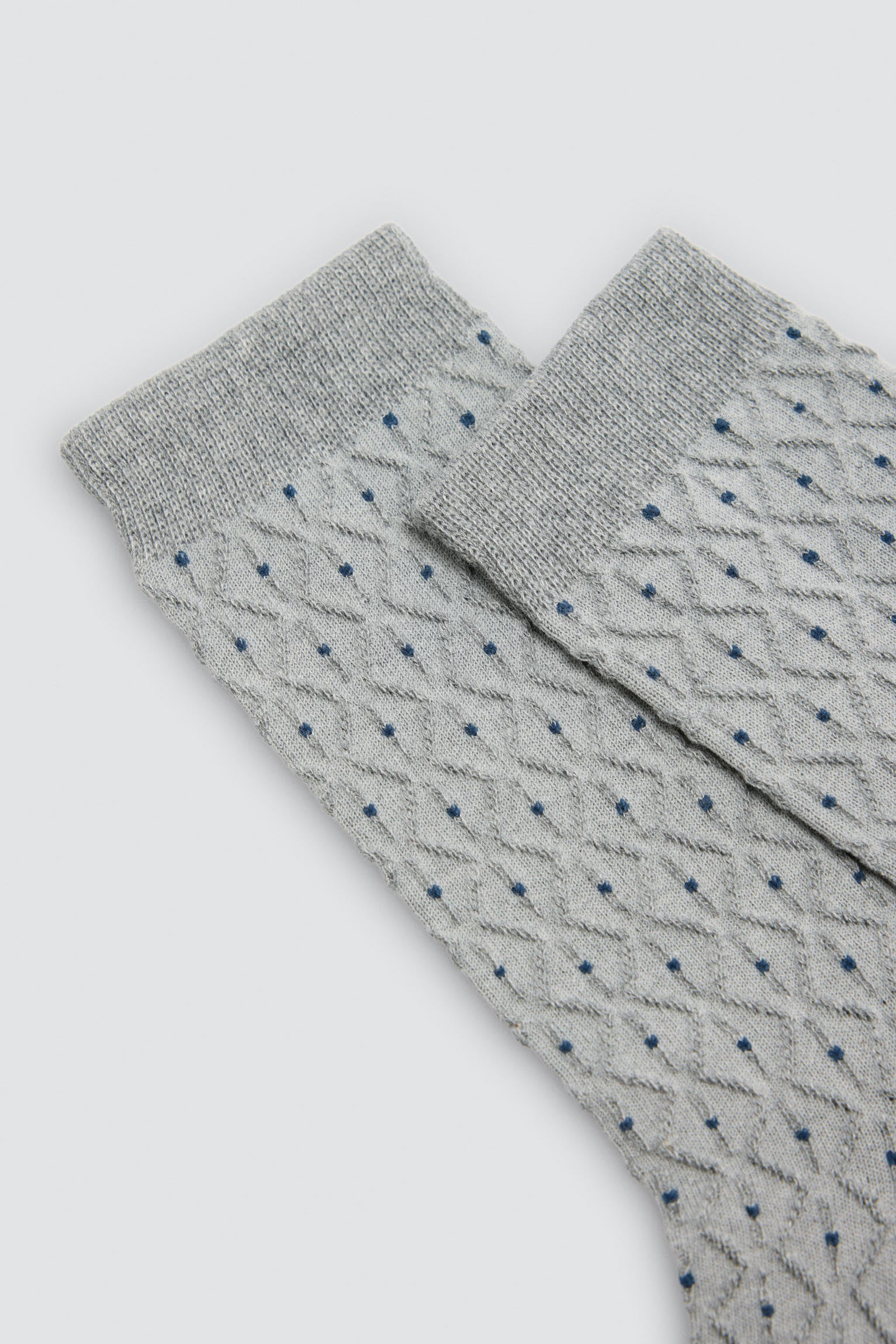 Pack of 3 textured men's polka-dot socks