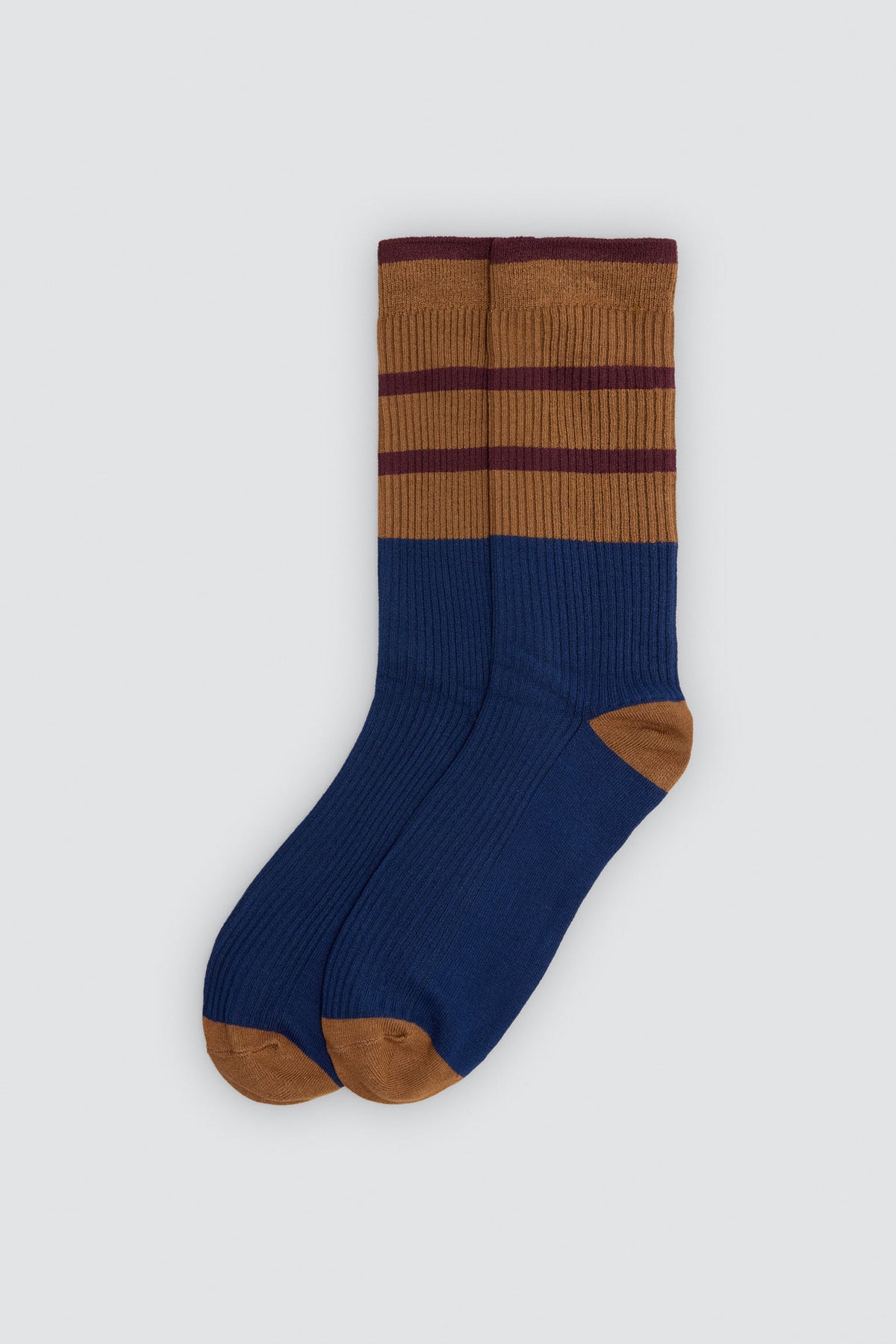Pack of 3 ribbed striped socks