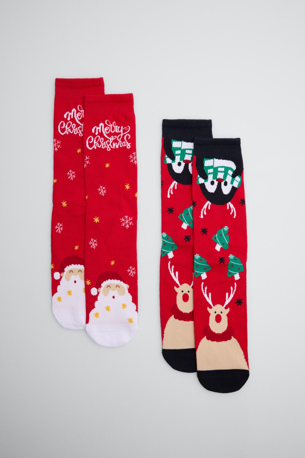 Pack of 2 men's Christmas-print socks