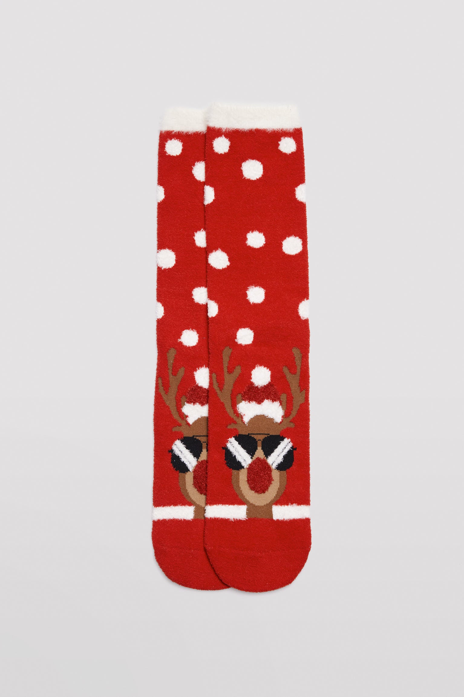 22174-1-calcetines-navidad-reno-hombre-ysabel-mora - Rojo