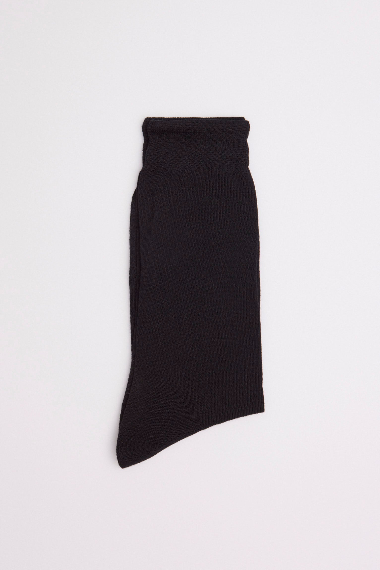 Basic long black cotton socks