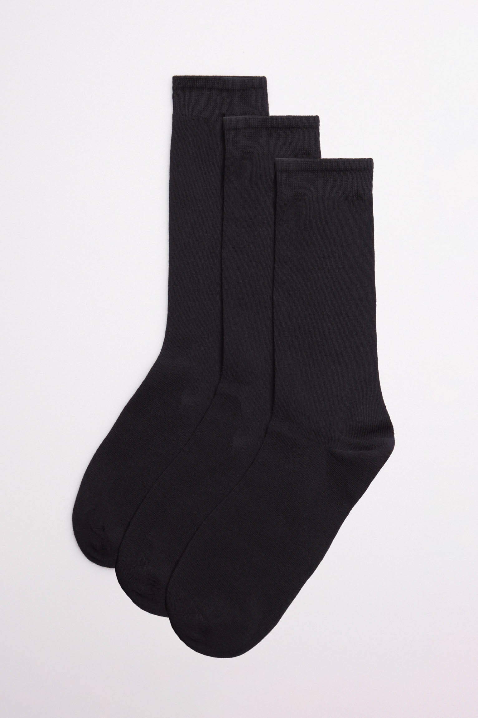 22926-1-pack-3-calcetines-mujer-basicos-ysabel-mora - Negro