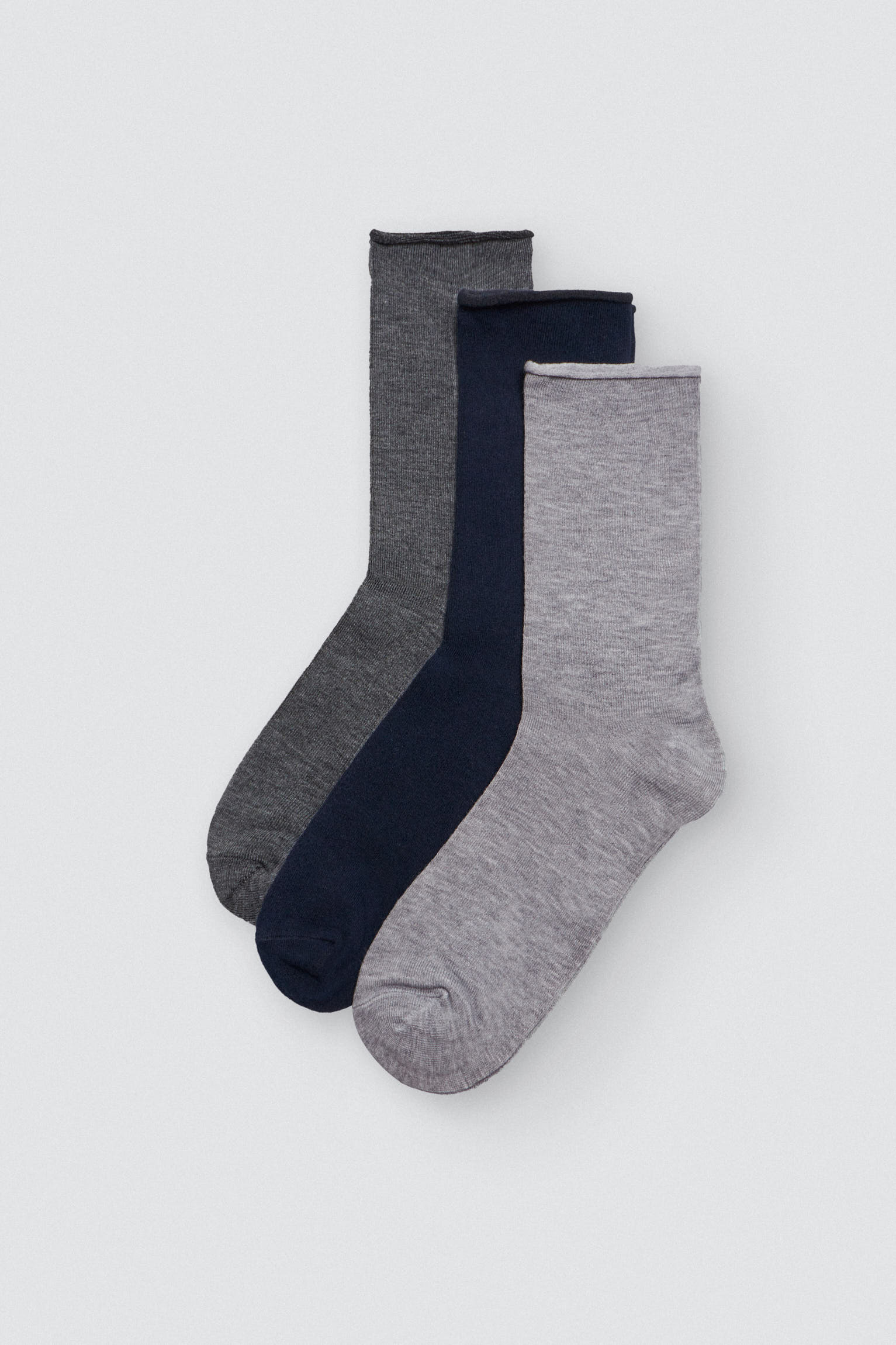 Pack of 3 bamboo socks without cuff