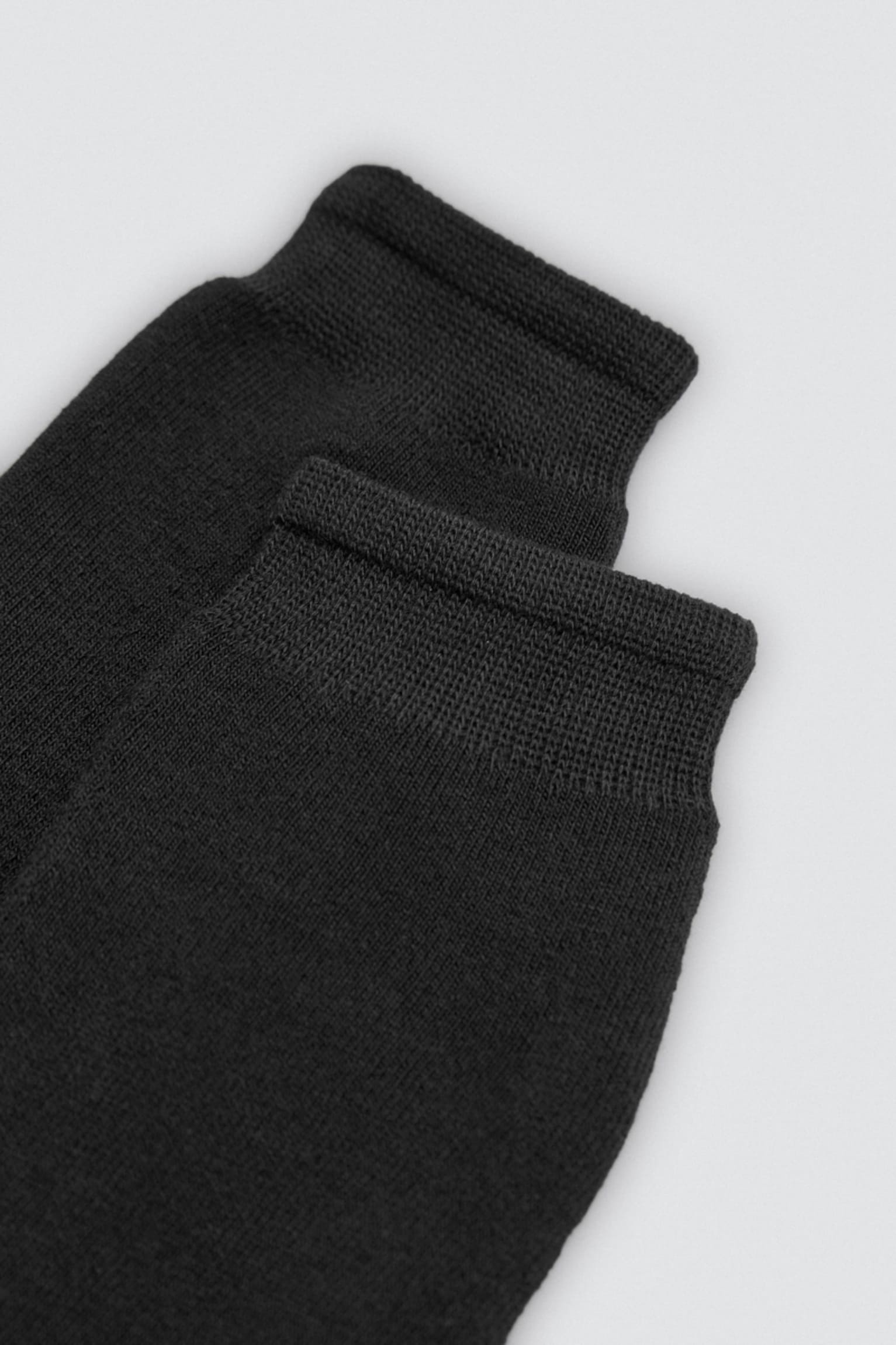Pack of 3 high thermal socks with anti-pressure cuffs in black