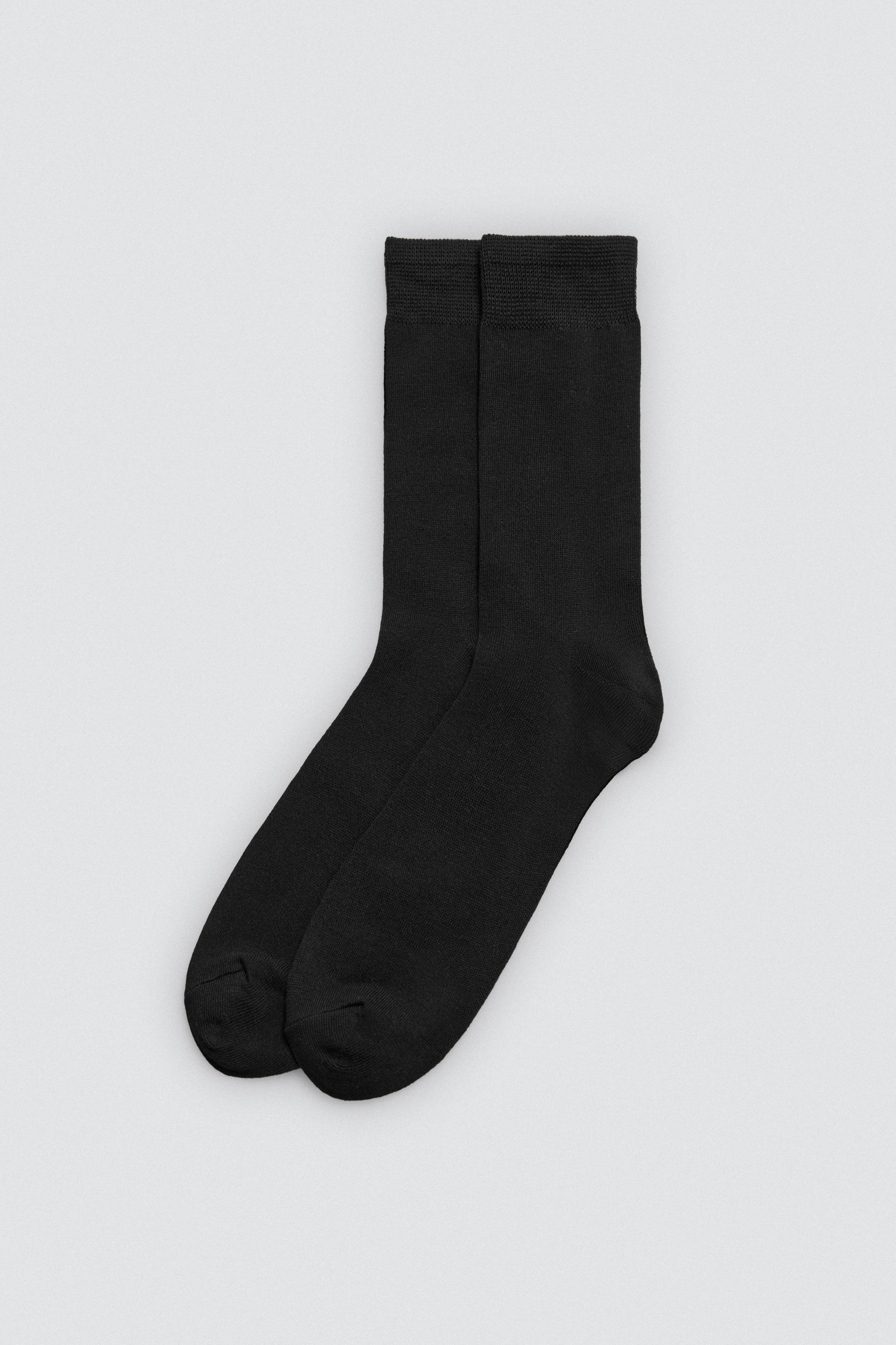 Pack of 3 basic black bamboo socks