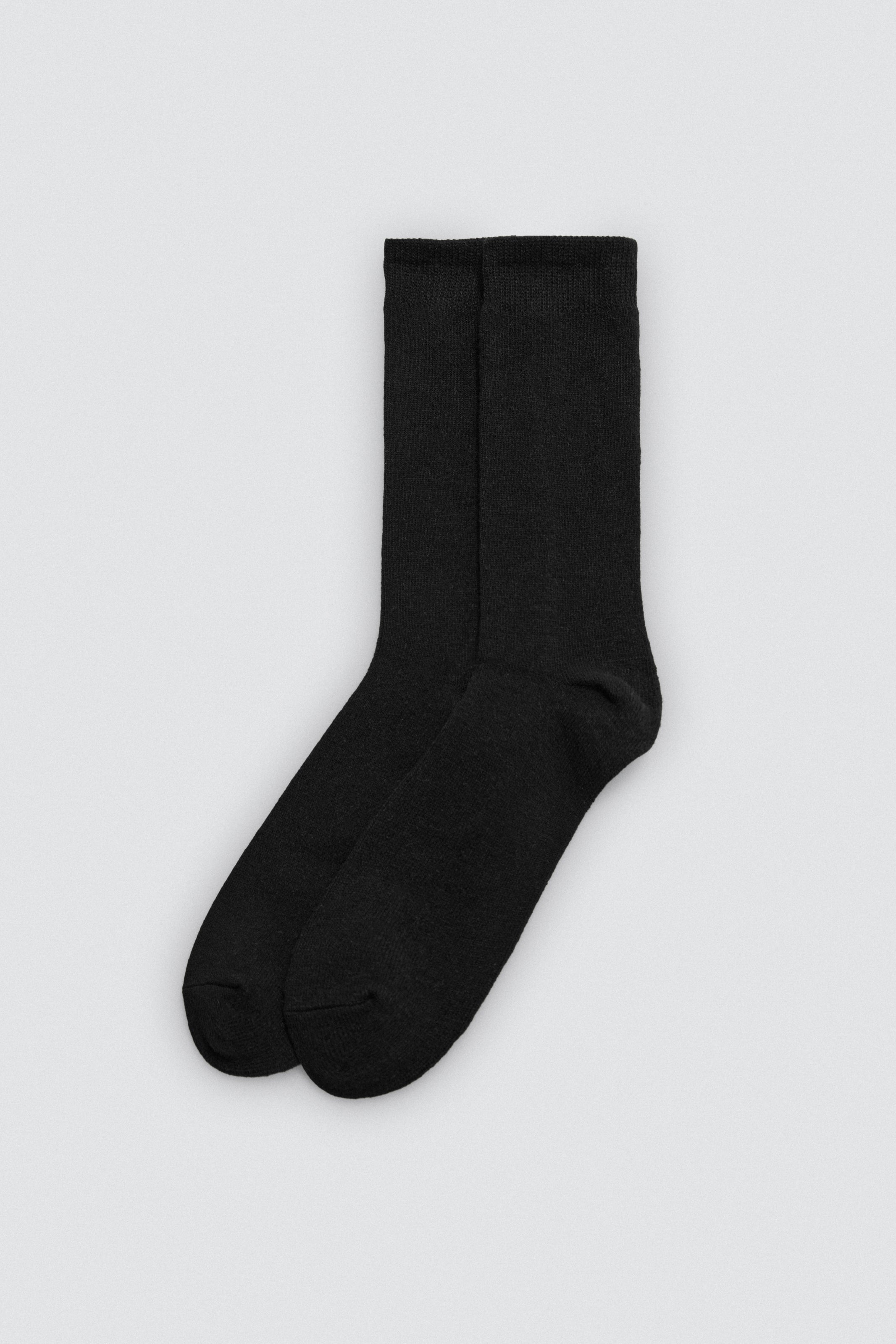 Pack of 3 basic black wool socks