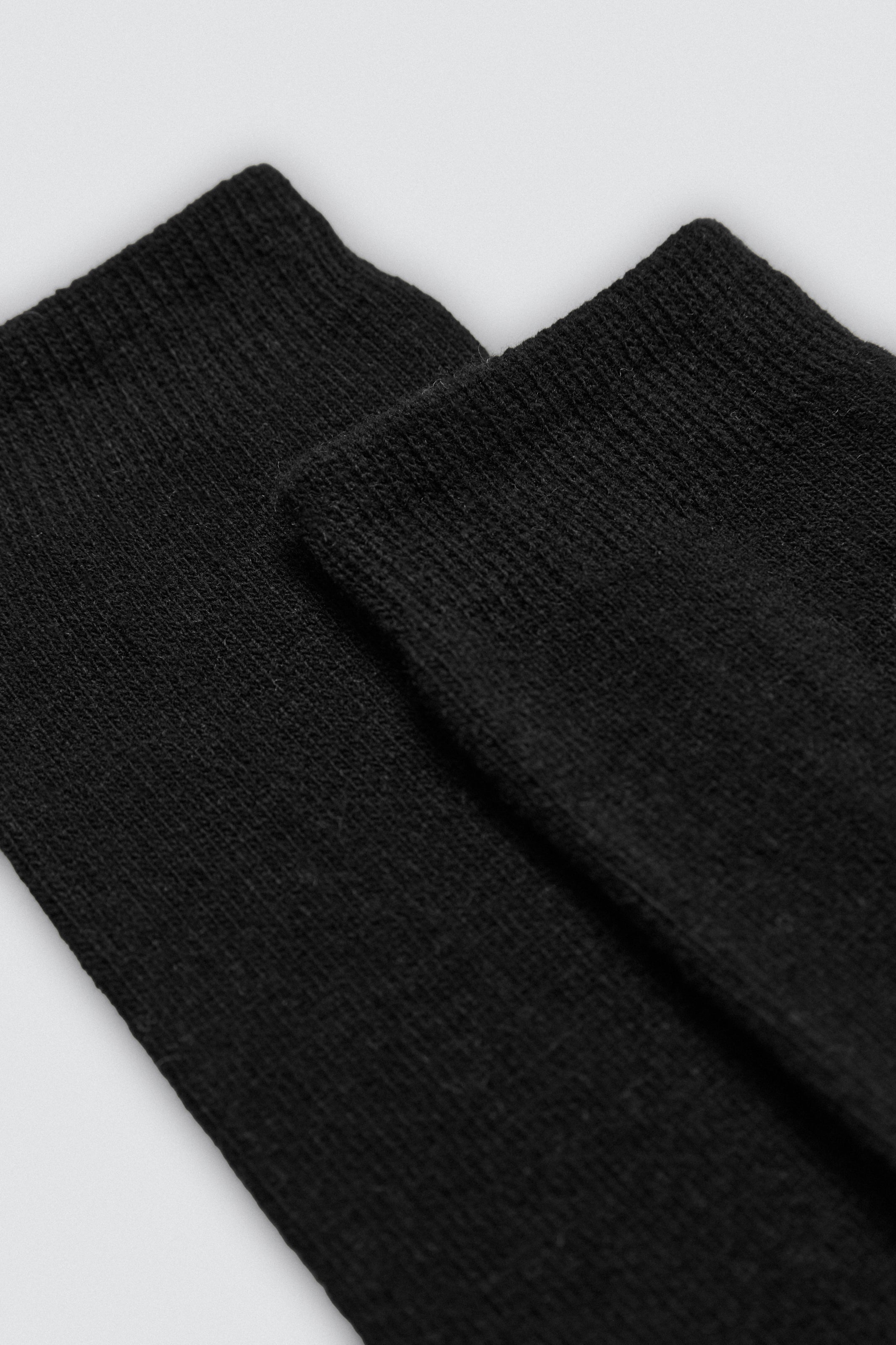 Pack of 3 basic black wool socks