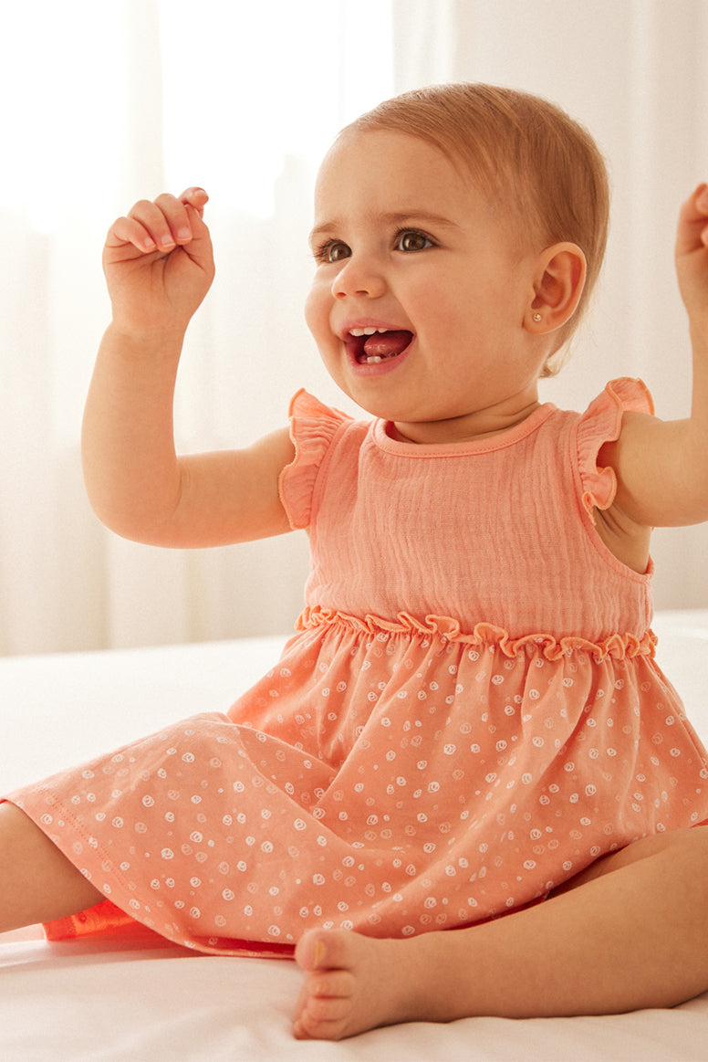 25362-vestido-infantil-corto-rosa-volantes-ysabel-mora - salmon