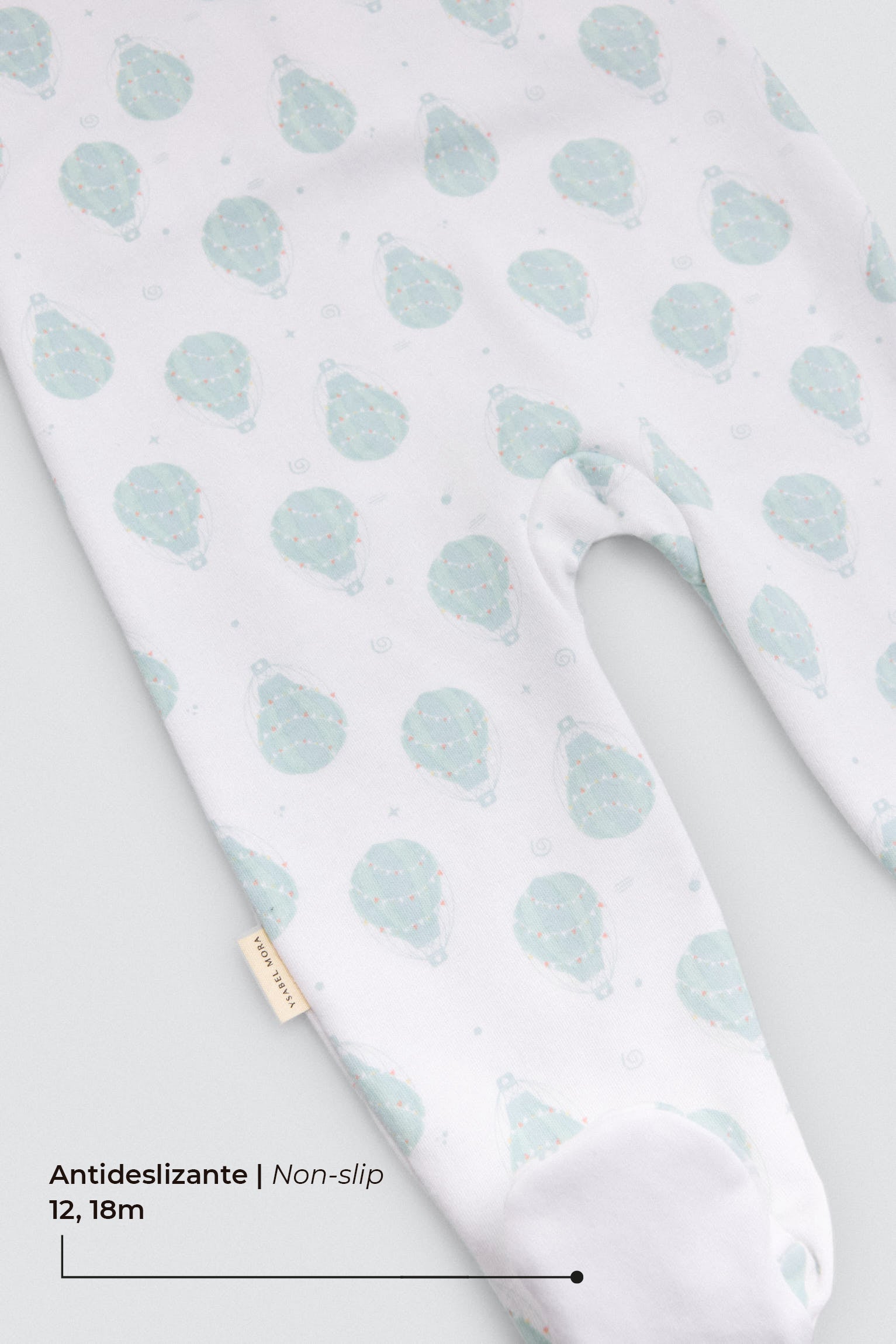 Long-sleeved baby romper with balloon print