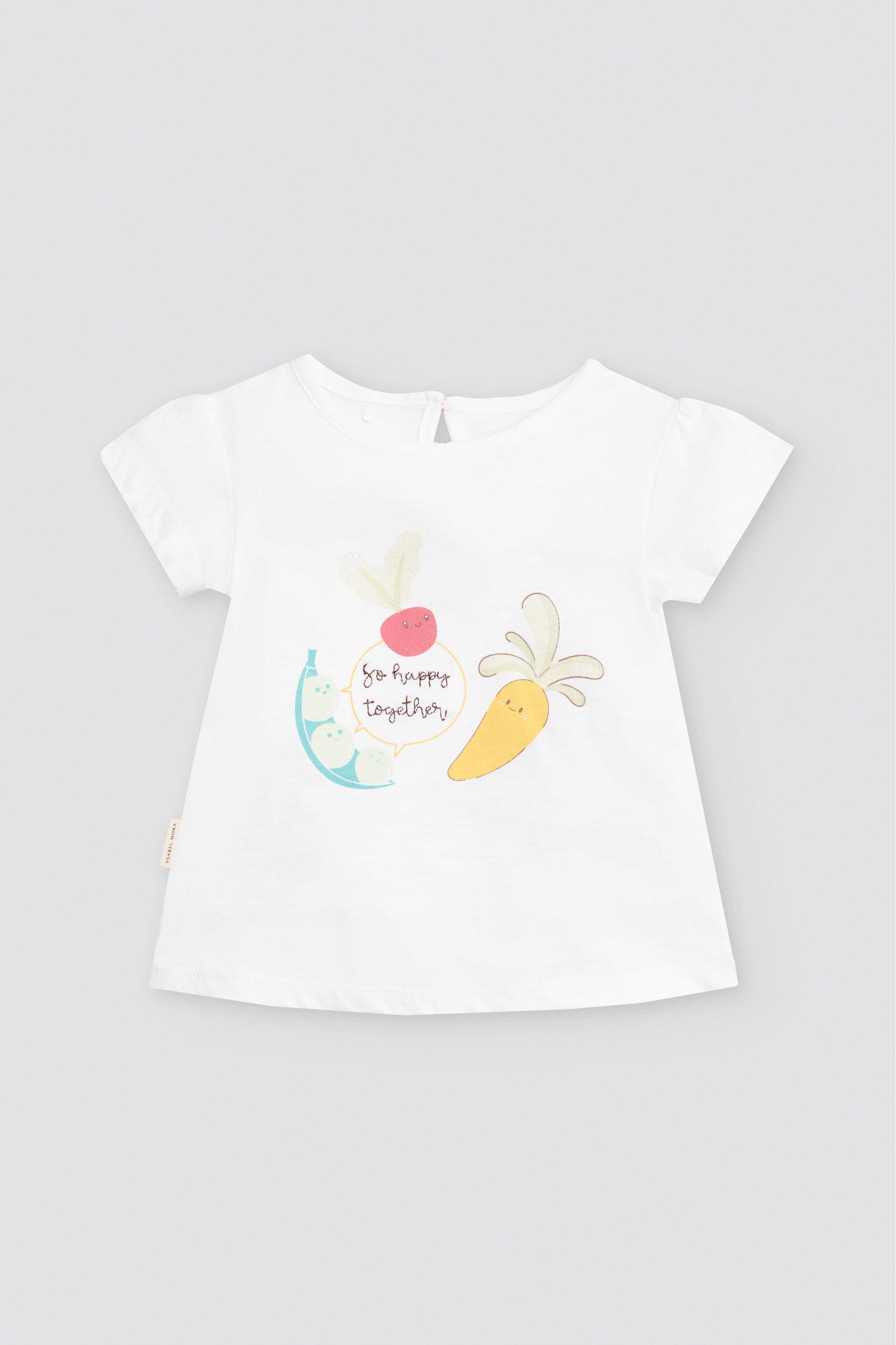 Conjunto bebé manga corta estampado verduras - Ysabel Mora