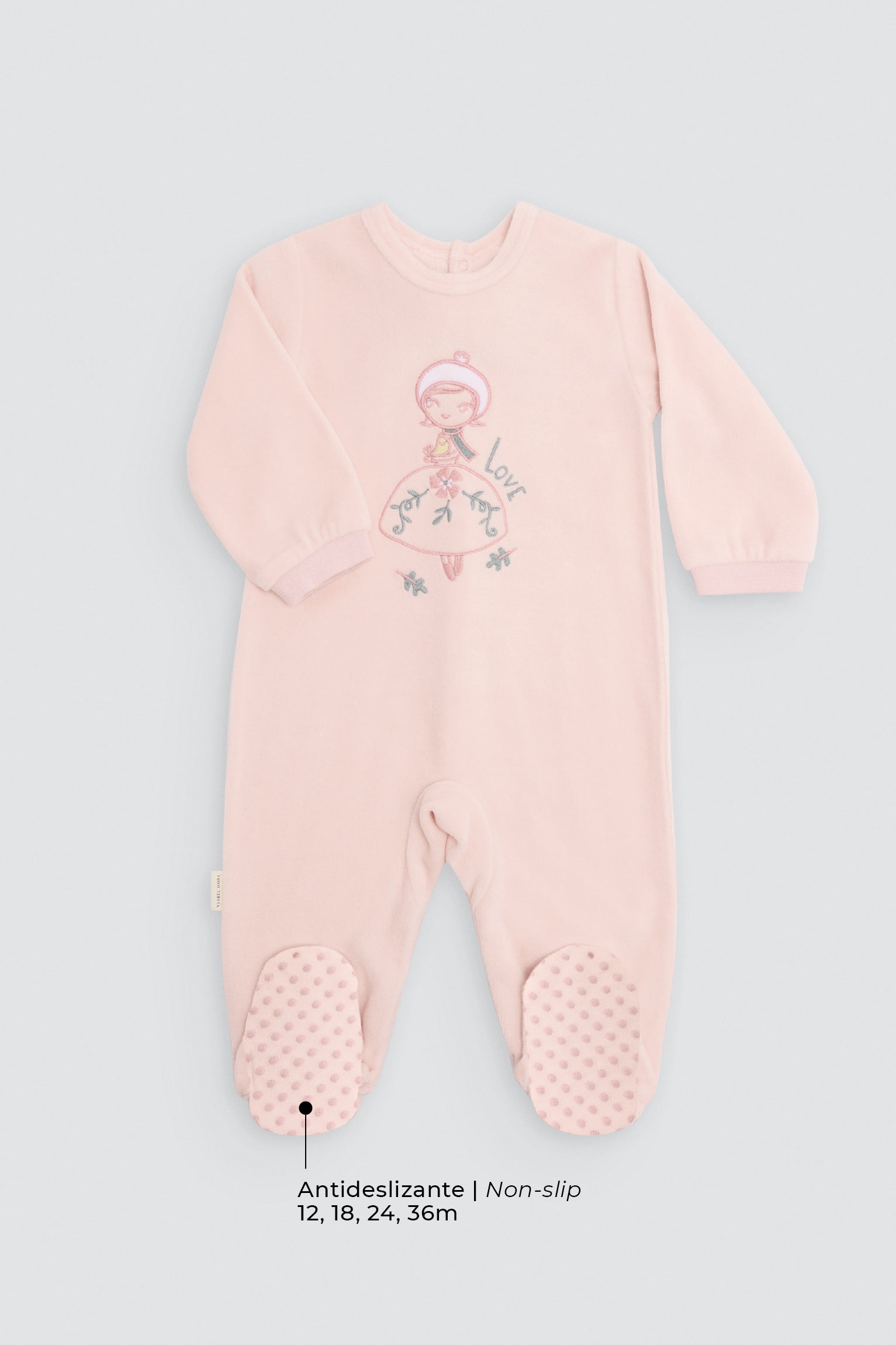 Baby velvet sleepsuit