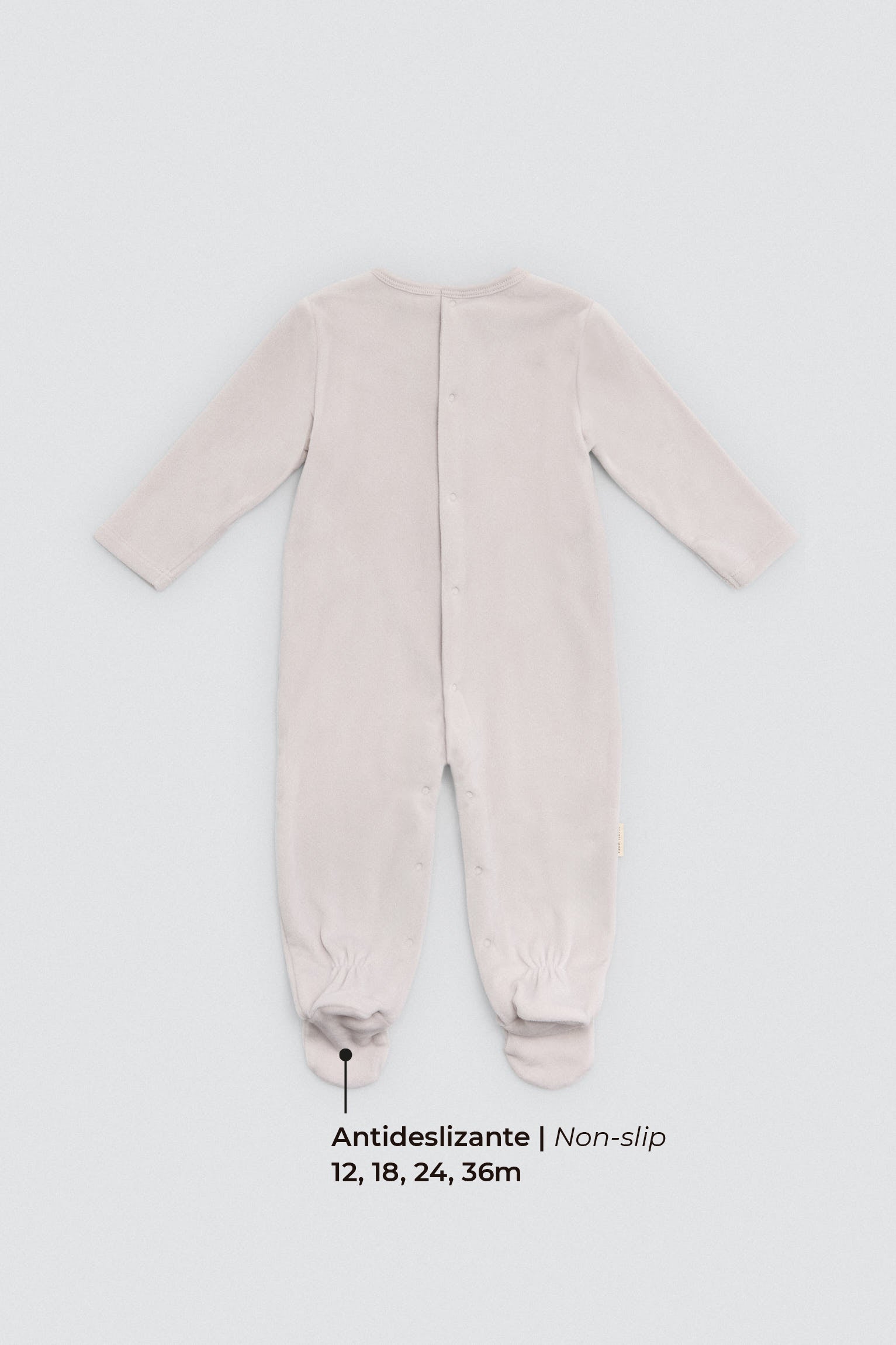 Rainy Day Grey Long-Sleeved Baby Romper