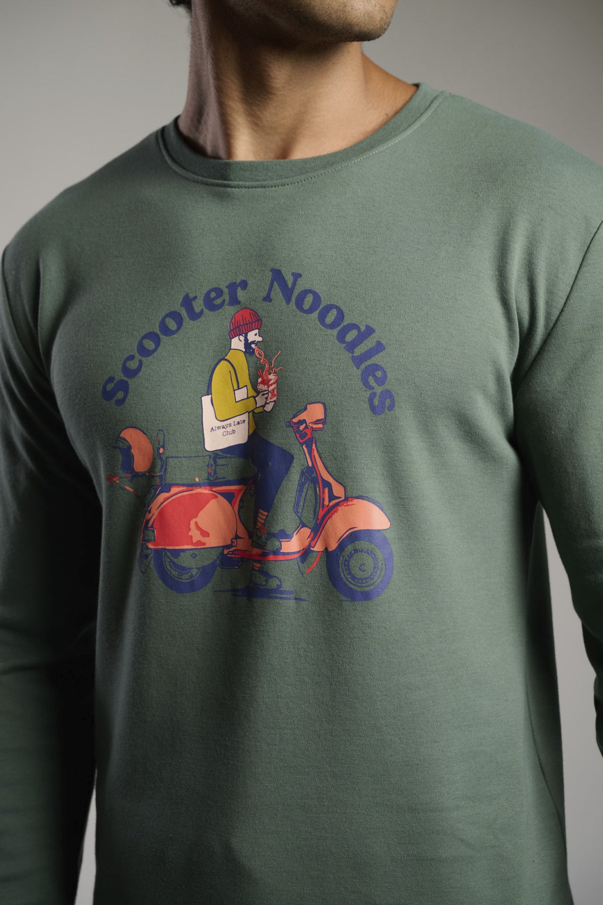 Men's long brushed Scooter Noodles printed pyjamas