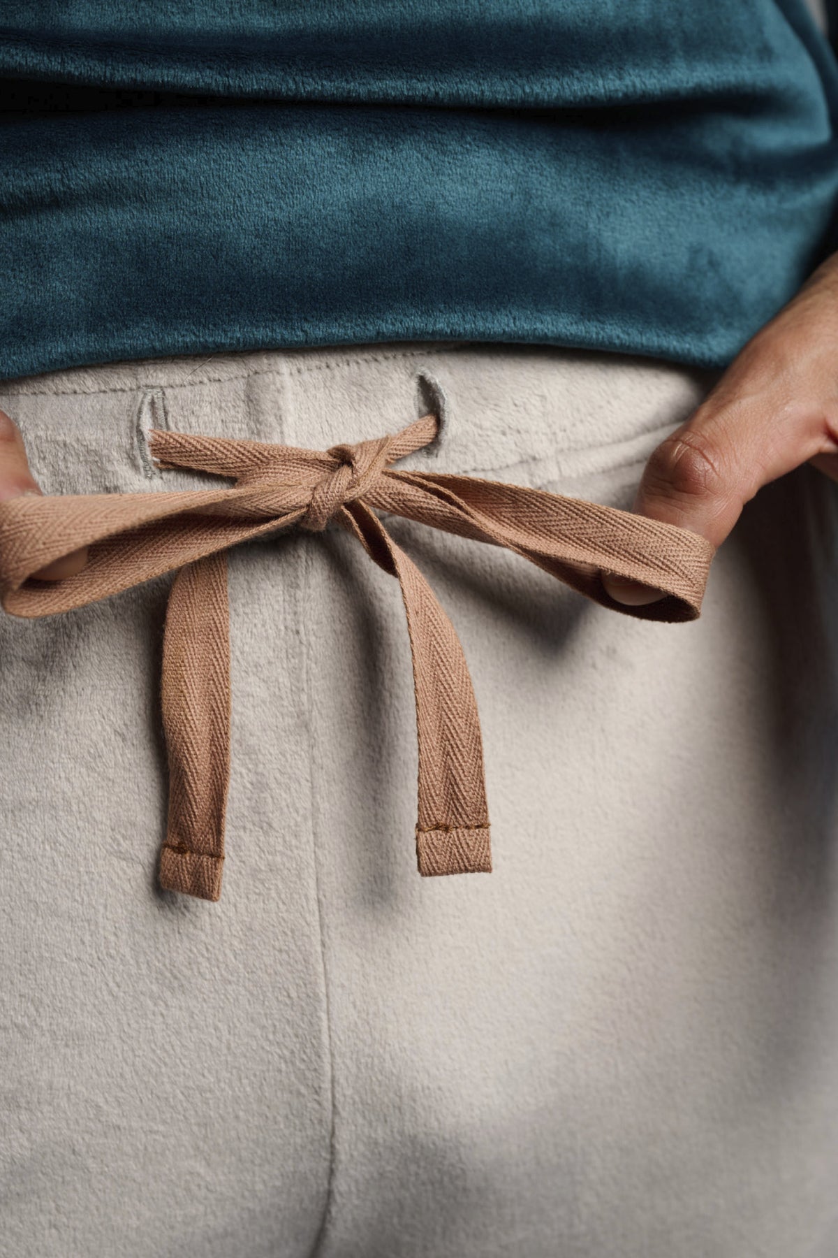 Men's long velvet billiards-print pyjamas