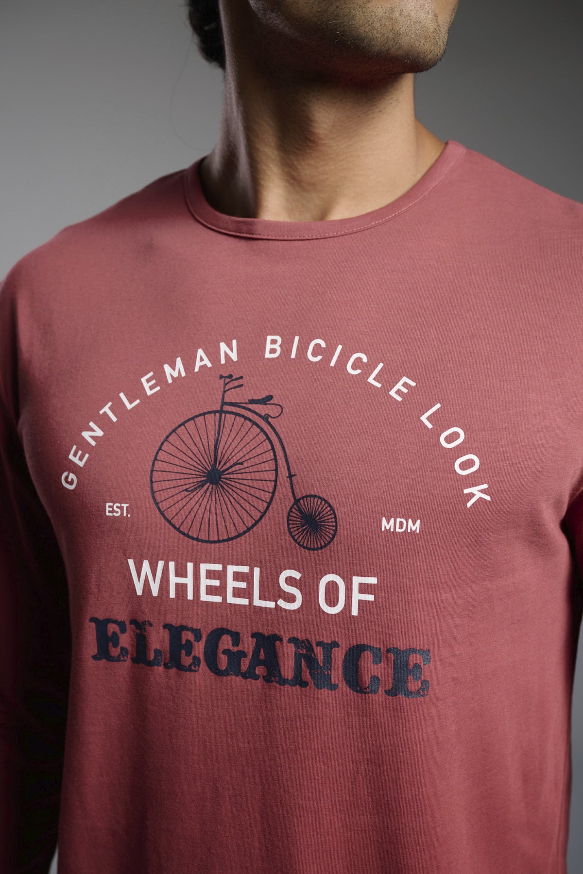 Men's long cotton Gentleman Bicycle Look printed pyjamas