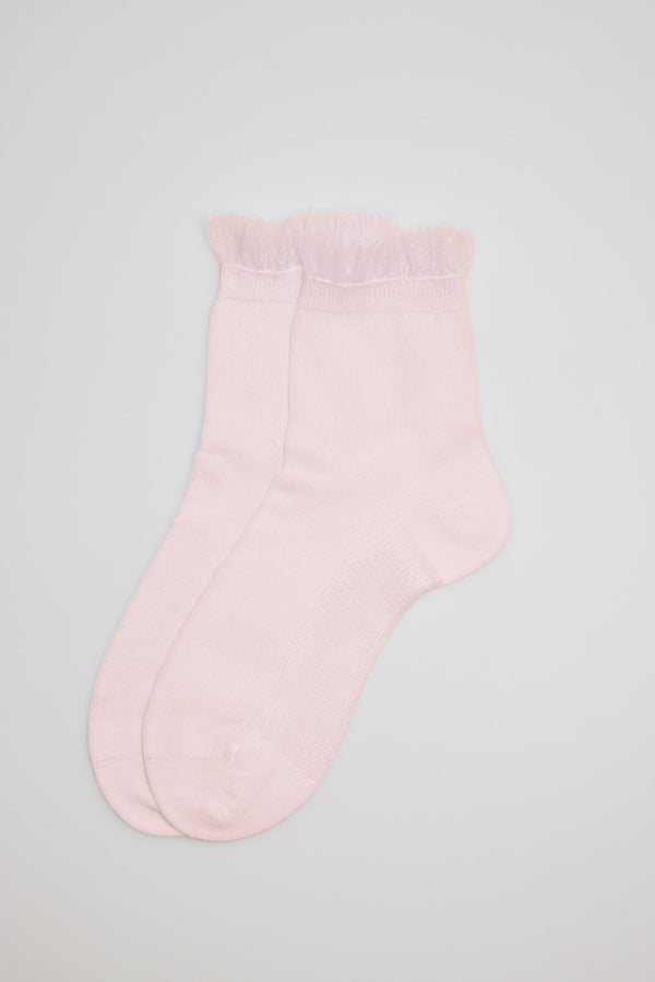 Children's cuff ceremony socks with pink details