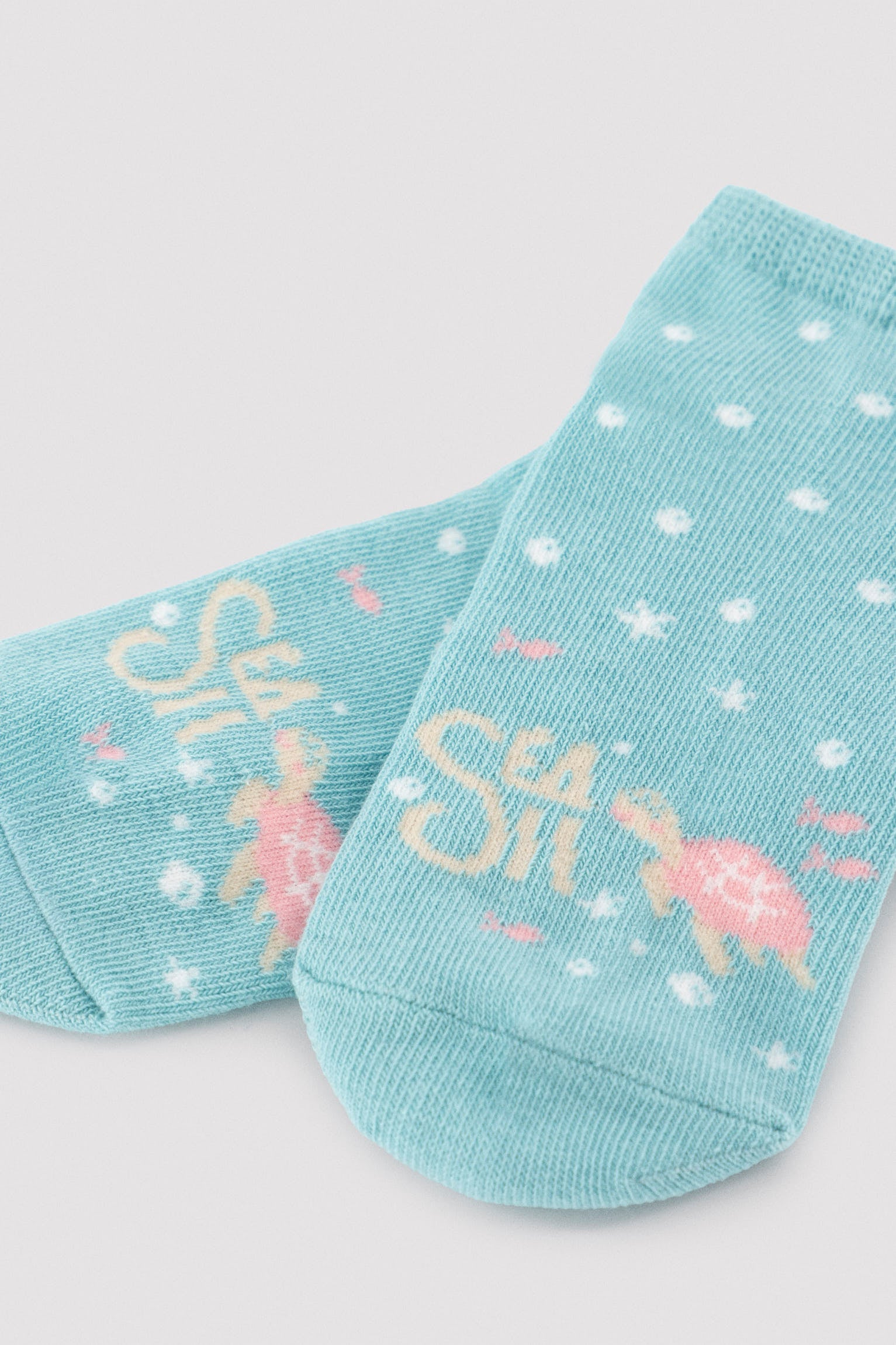 Pack of 3 printed children's ankle socks, Sea