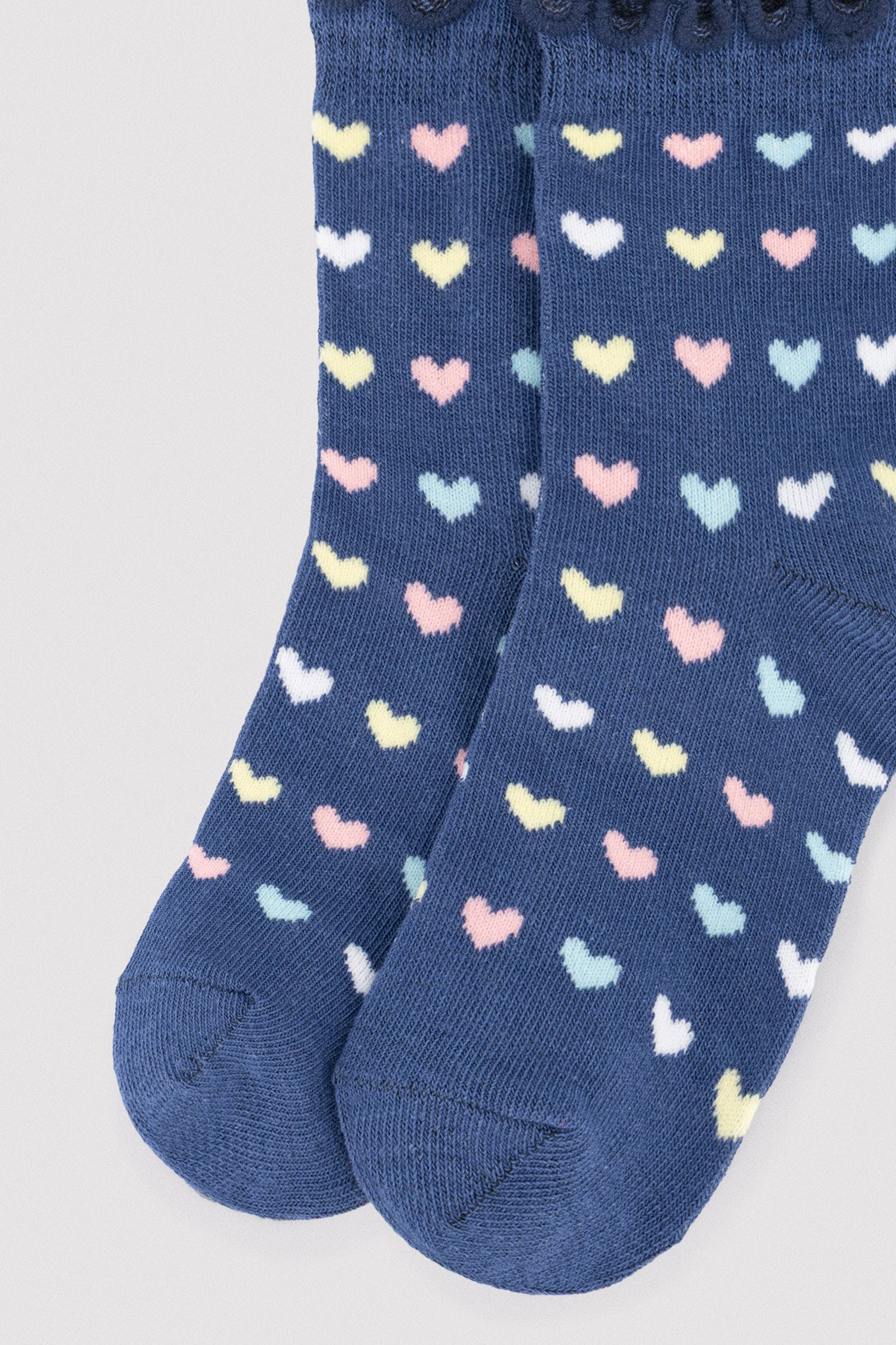 Pack of 3 short socks with printed ruffled cuff detail