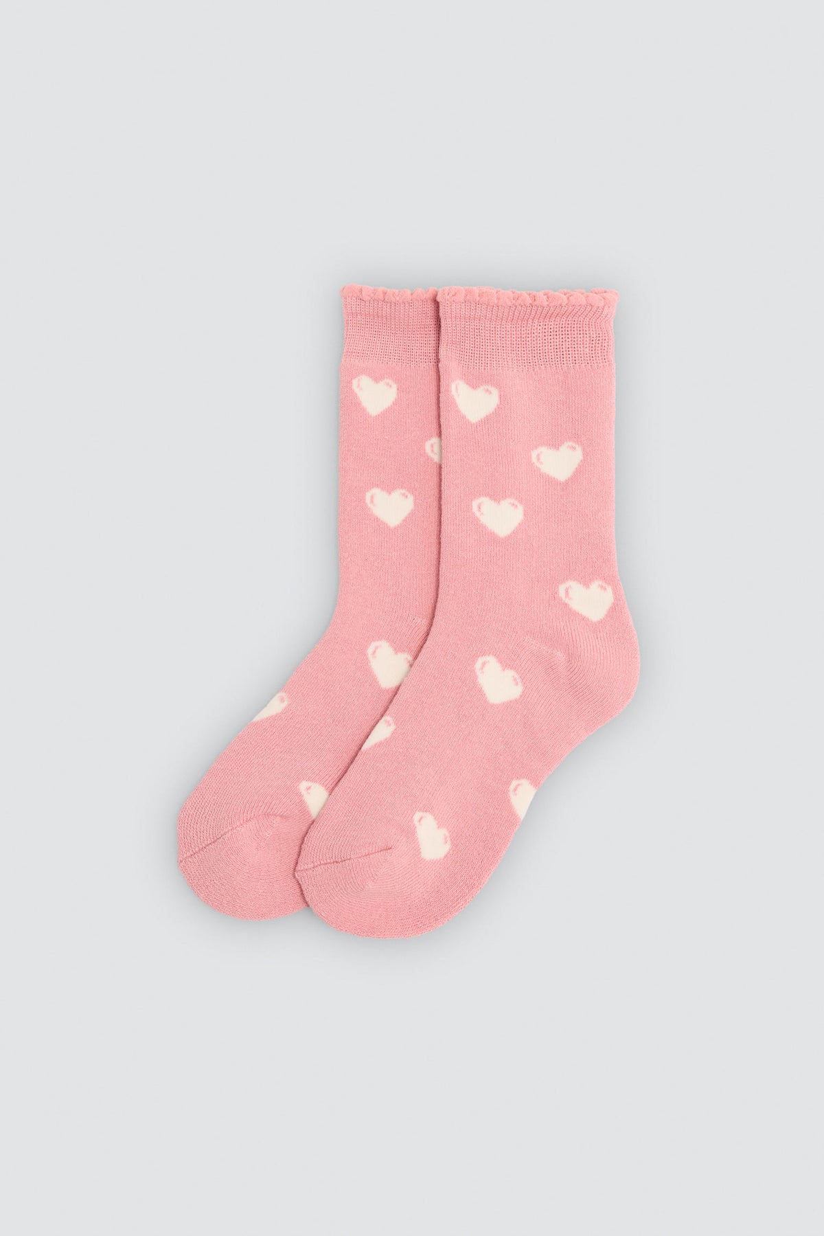 Pack of 3 girls' thermal socks with cherry and heart prints