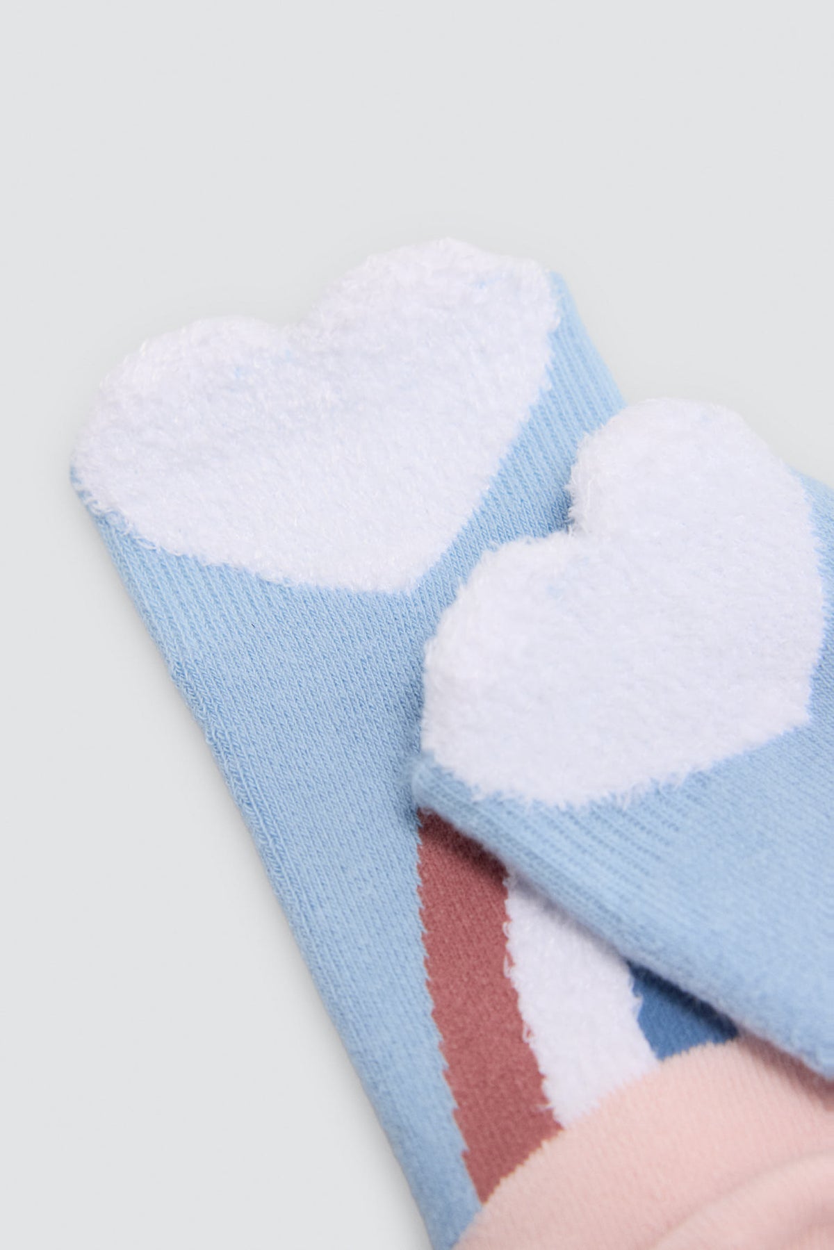 Pack of 3 girls' thermal non-slip socks with unicorn and rainbow prints