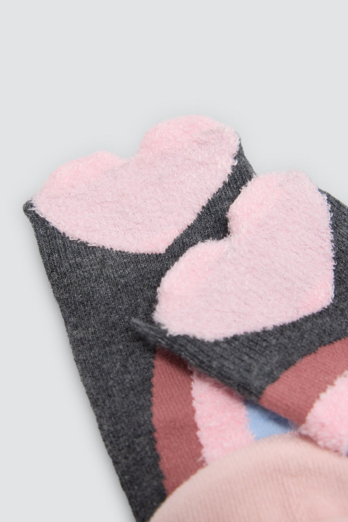 Pack of 3 girls' thermal non-slip socks with unicorn and rainbow prints