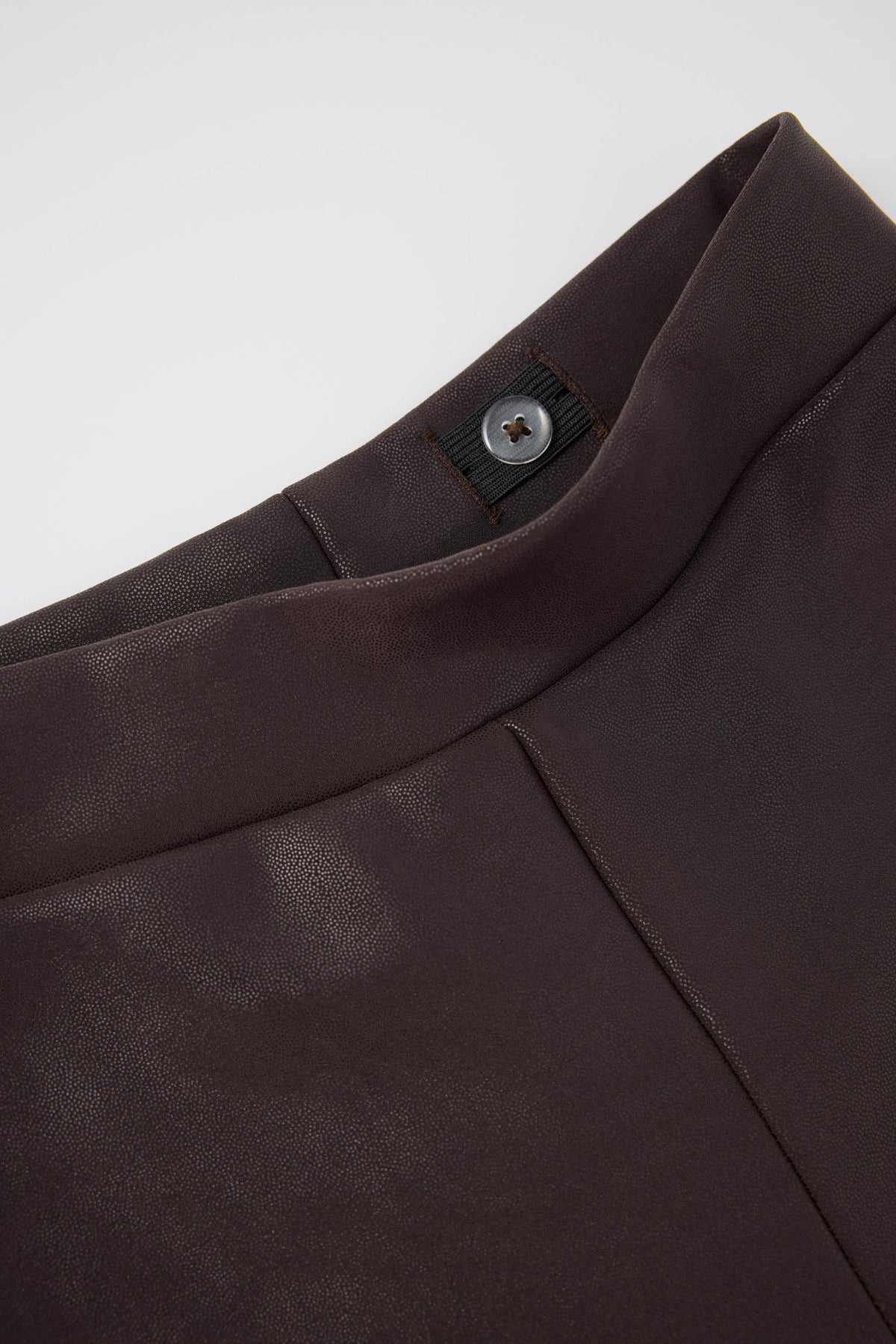 THERMAL Girls' chocolate brushed faux-leather flared trousers