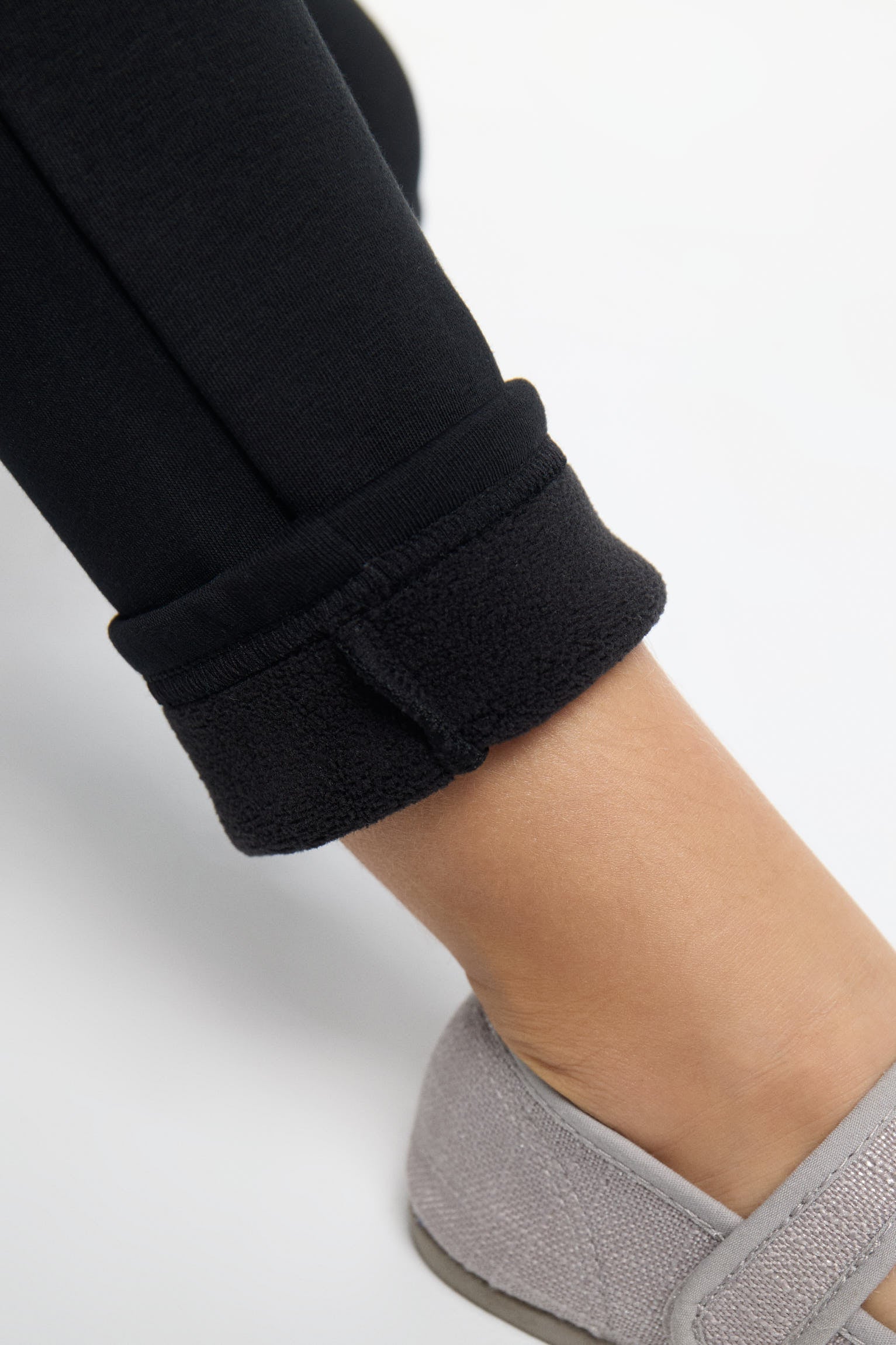 ULTRA THERMAL Girls' black brushed leggings