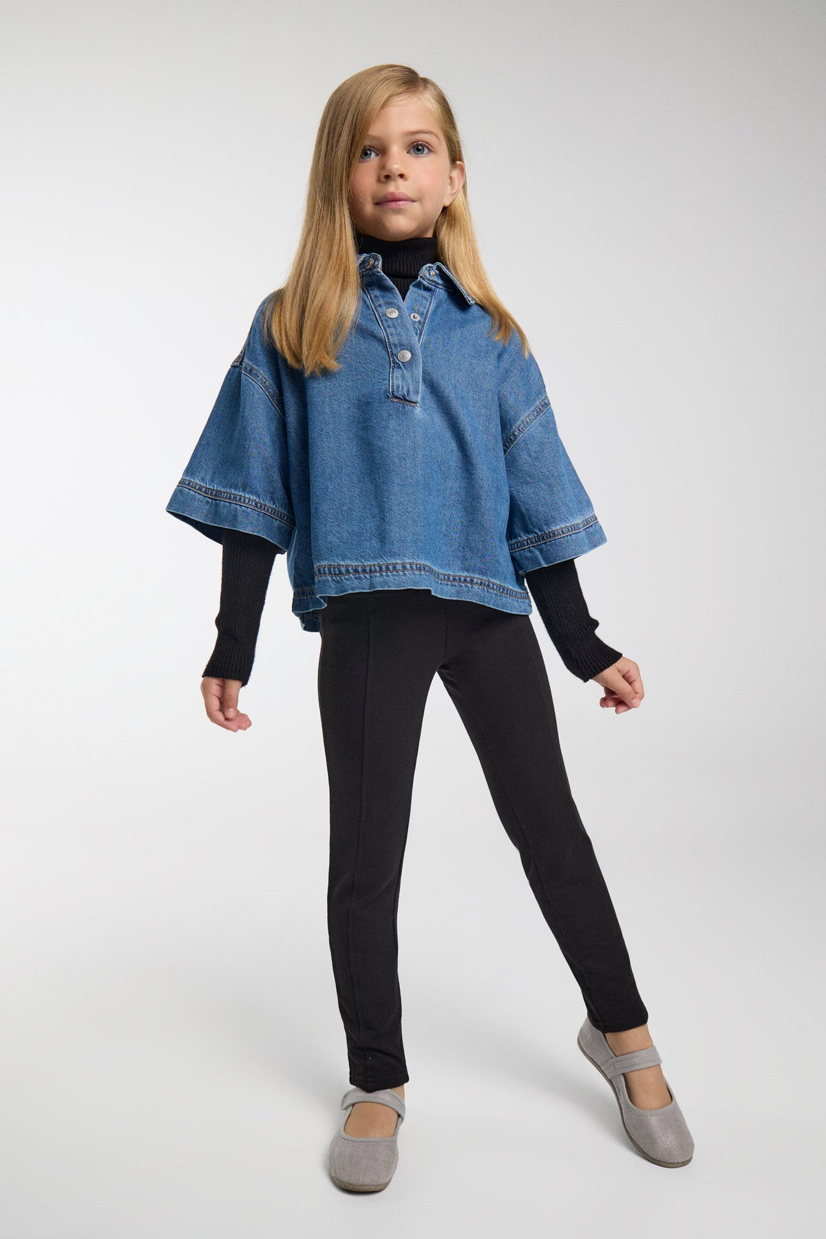 THERMAL Girls' black brushed skinny leggings