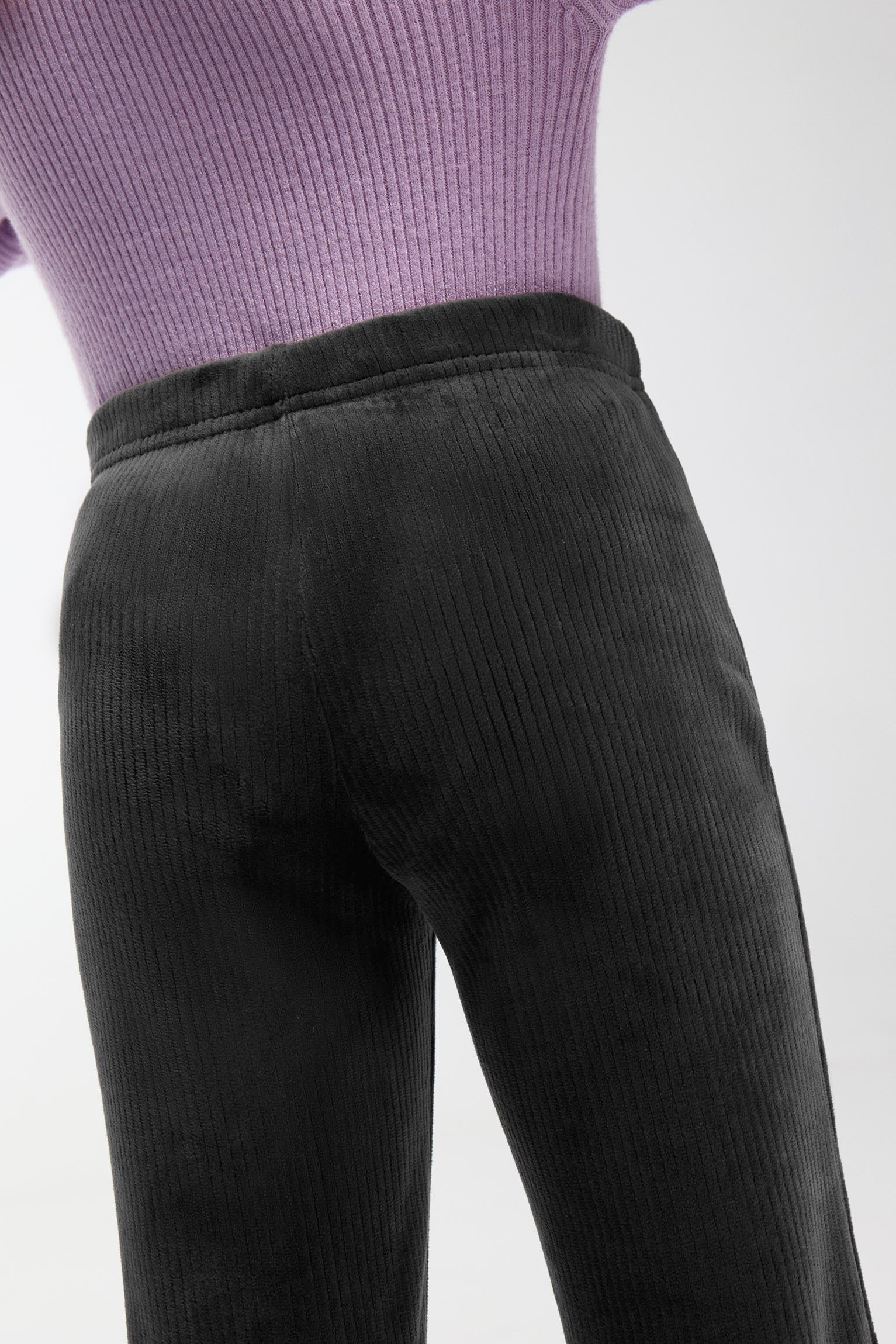 ULTRA THERMAL Girls' black brushed corduroy-effect trousers