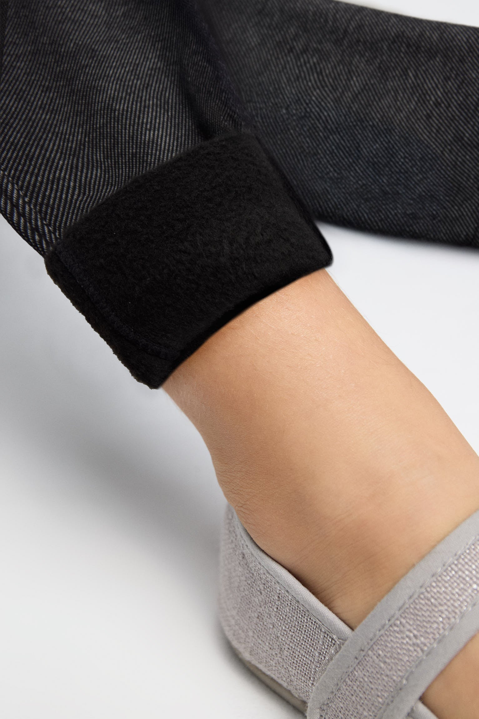 THERMAL Girls' black brushed denim-effect leggings