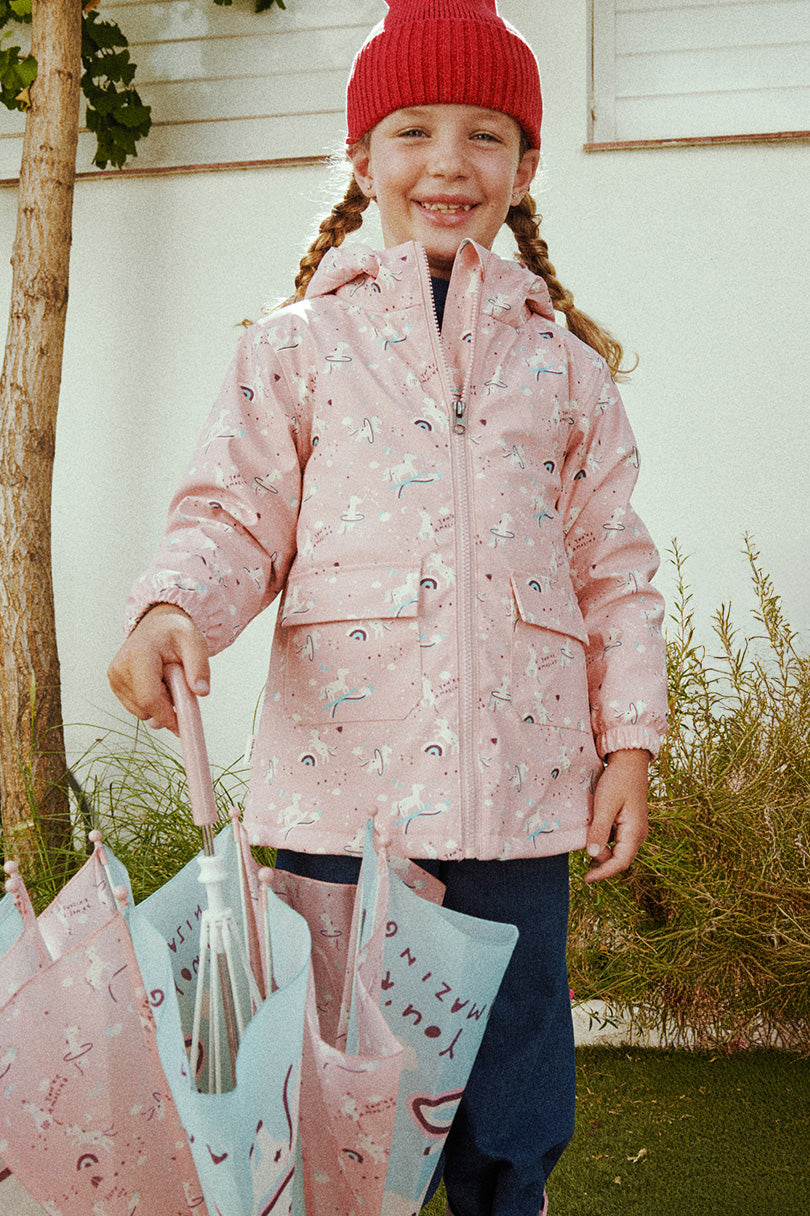 Rainbowland children's raincoat with fleece lining