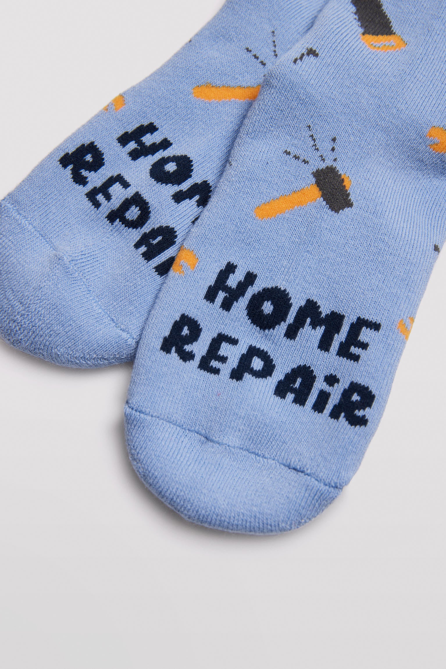 Pack of 3 children's thermal socks printed home repair