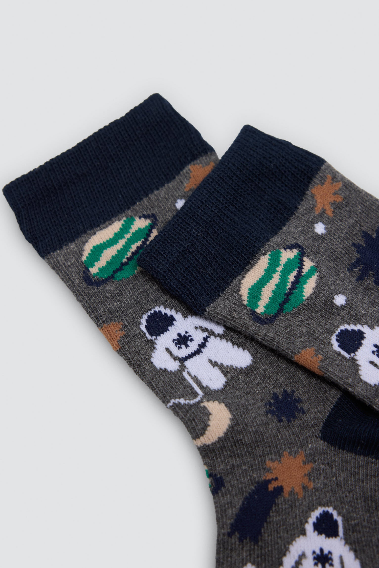 Pack of 4 astronaut-print socks