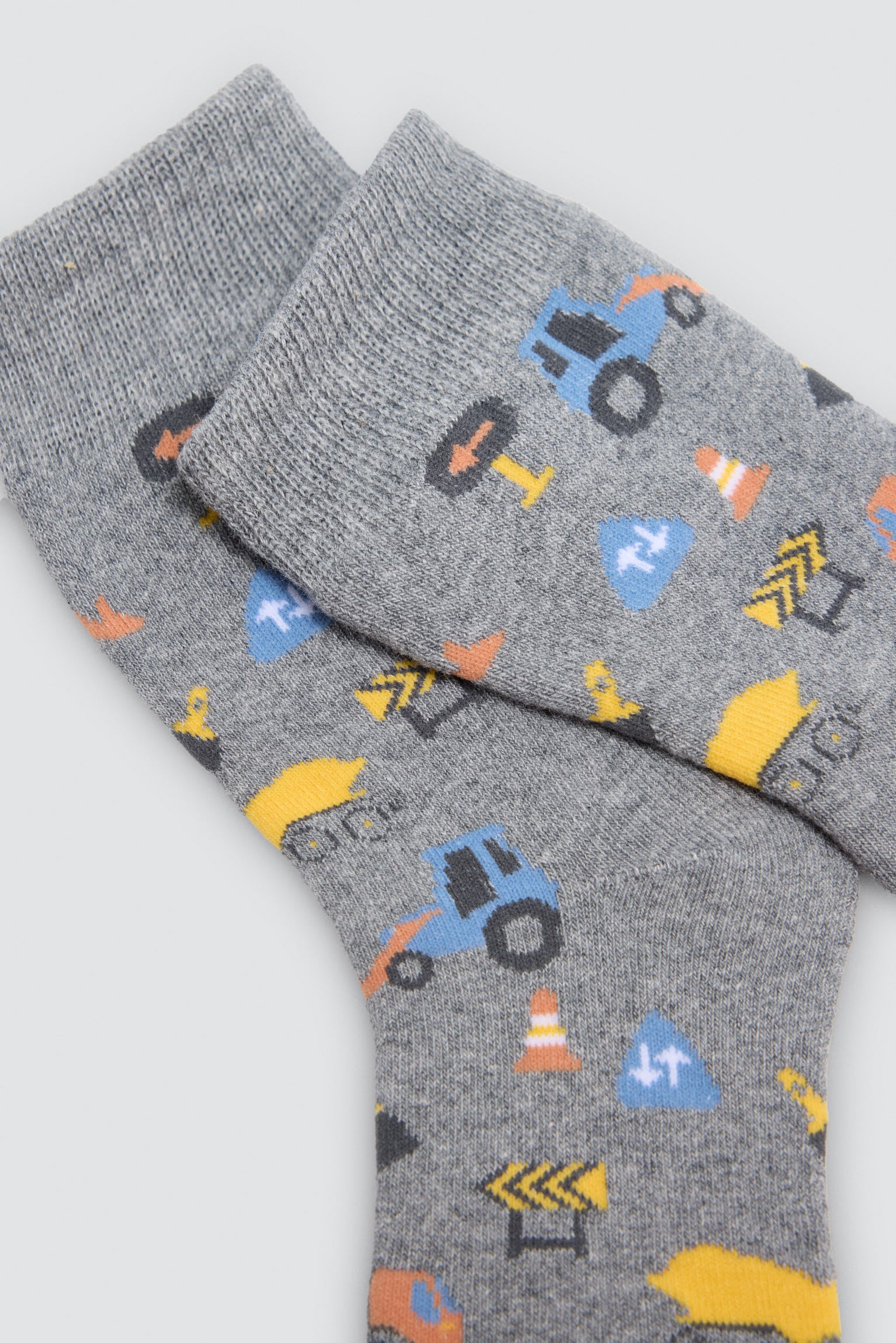 Pack of 3 boys' thermal socks with tool and sign prints