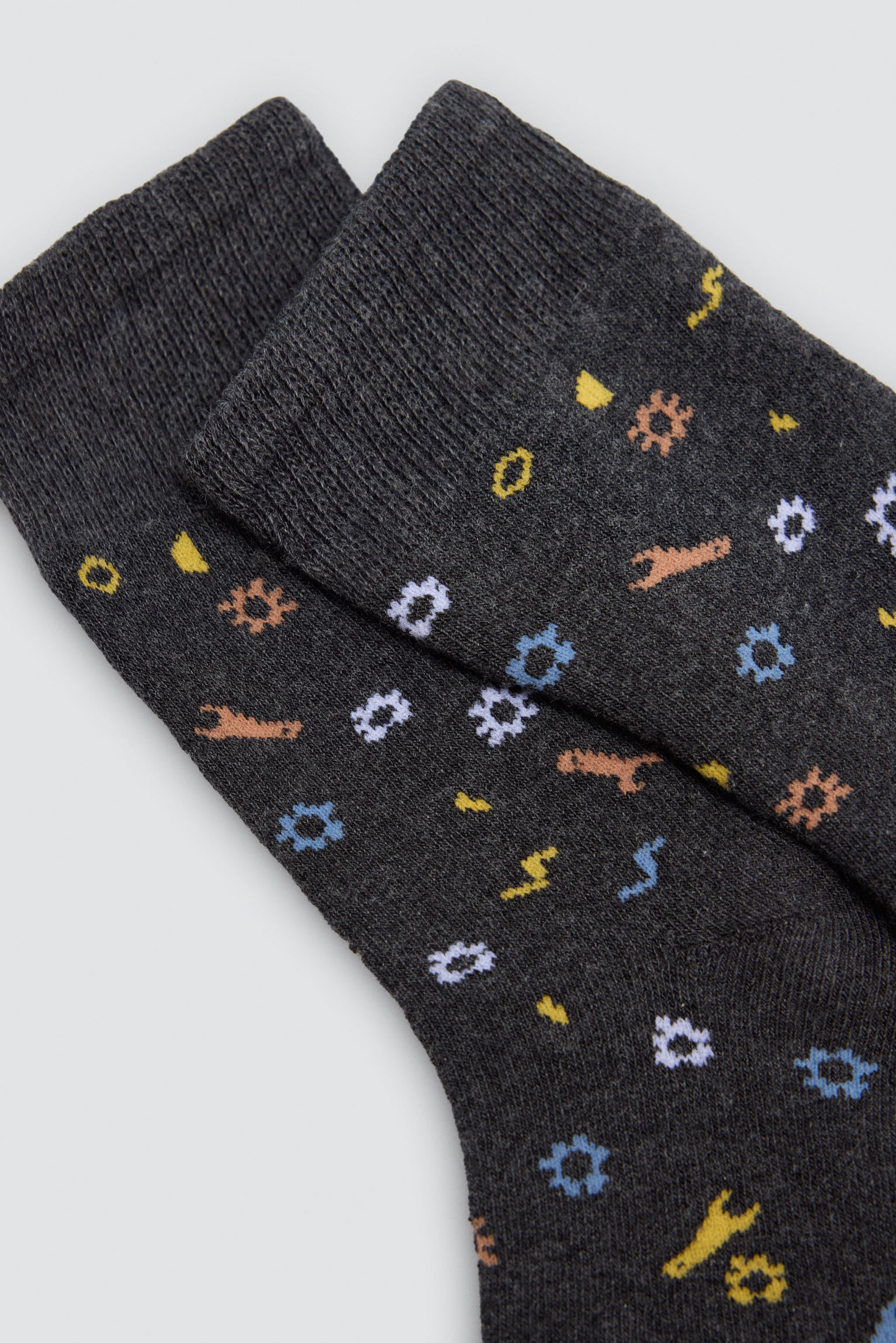 Pack of 3 boys' thermal socks with tool and sign prints