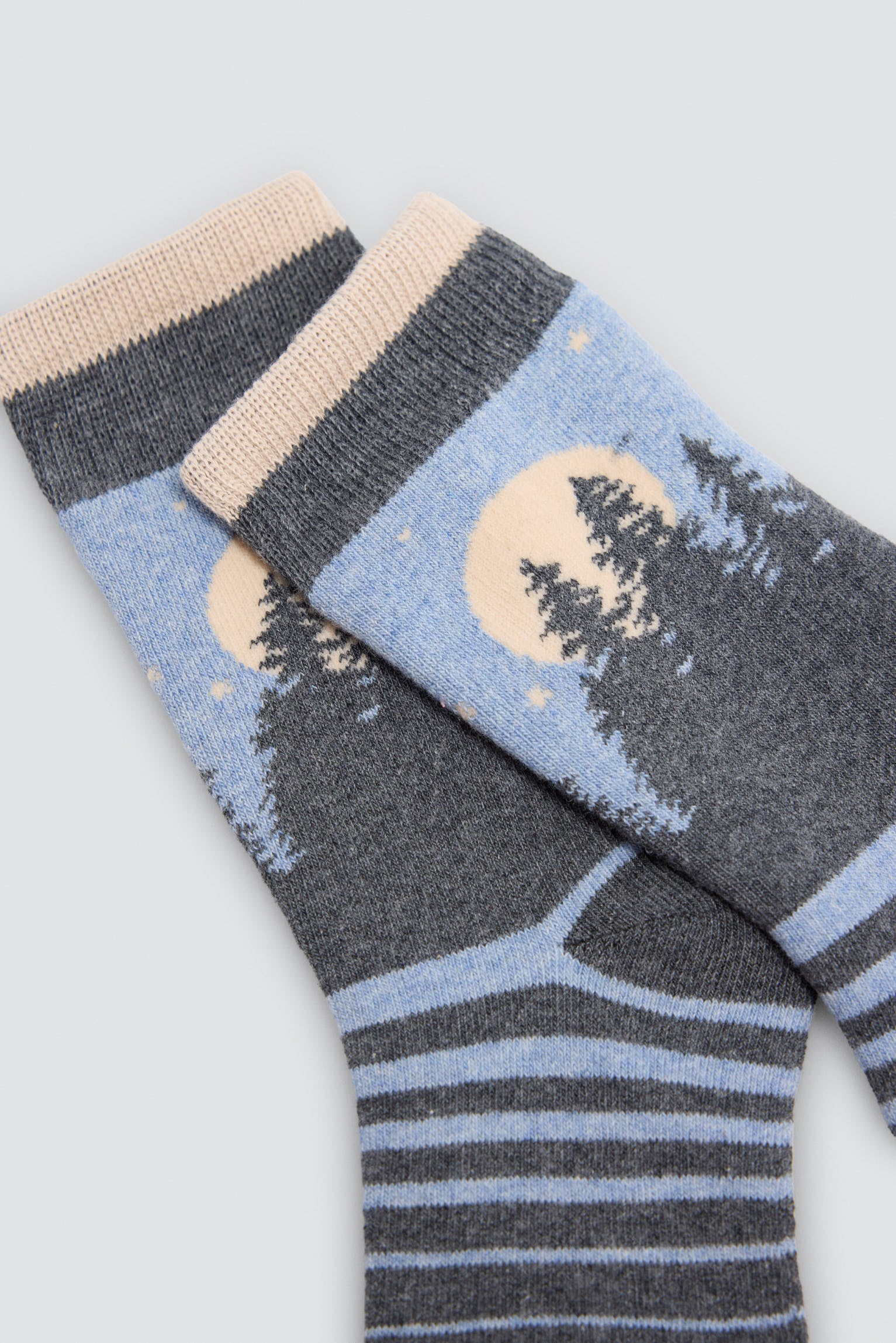 Pack of 3 boys' thermal socks with woodland print