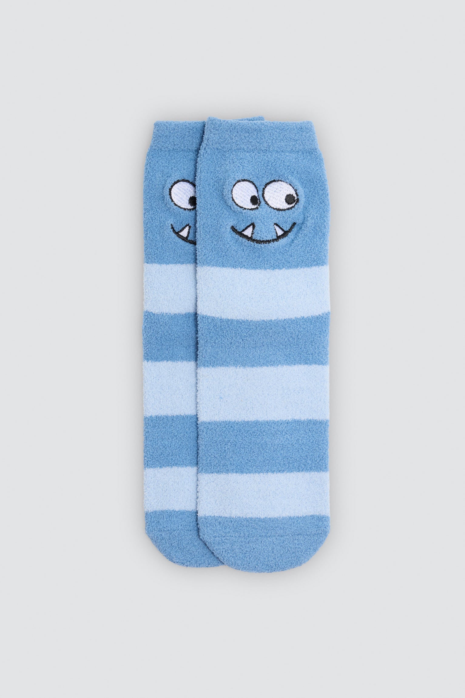 Pack of 3 boys' non-slip monster striped socks