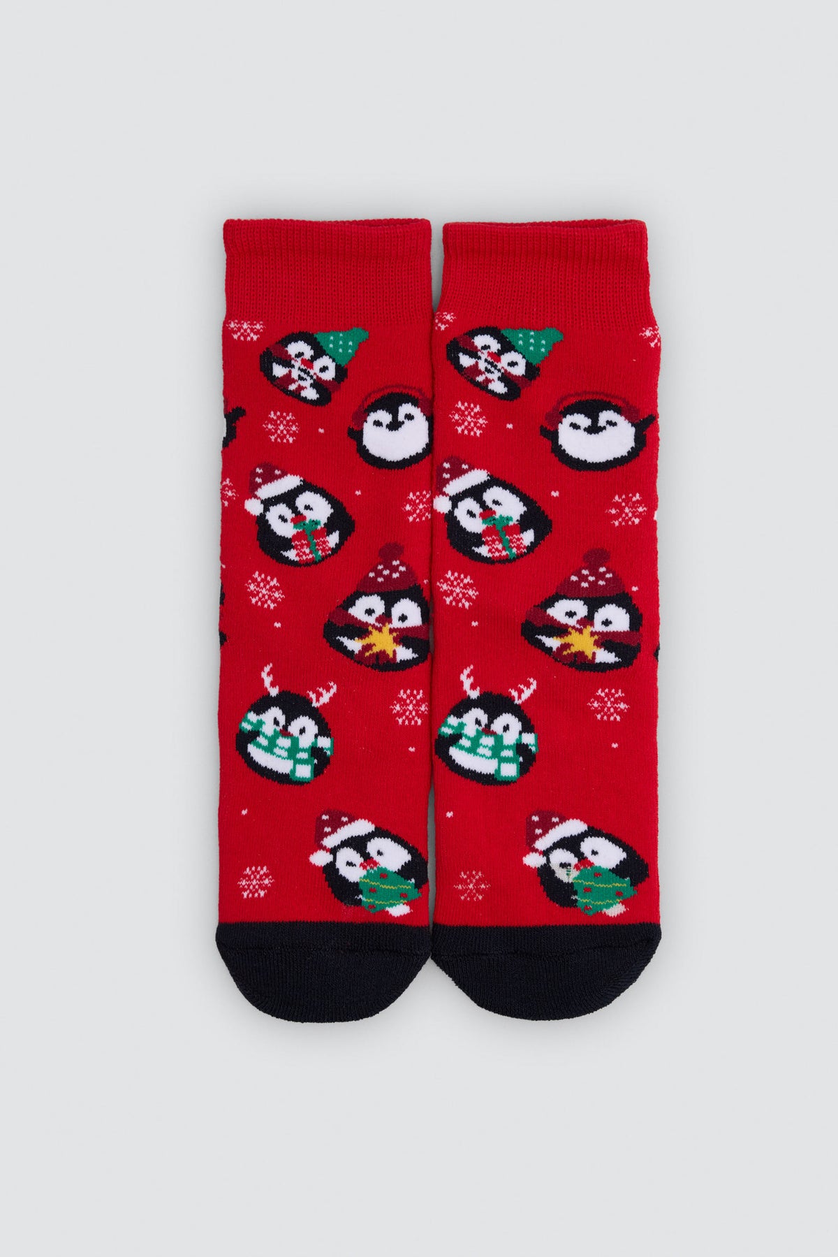 Pack of 2 children's Christmas socks with reindeer and penguins
