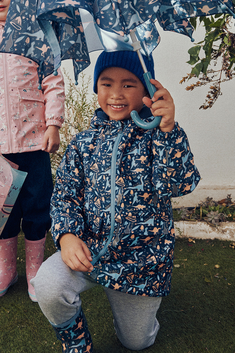 Children's raincoat with Dino fleece lining