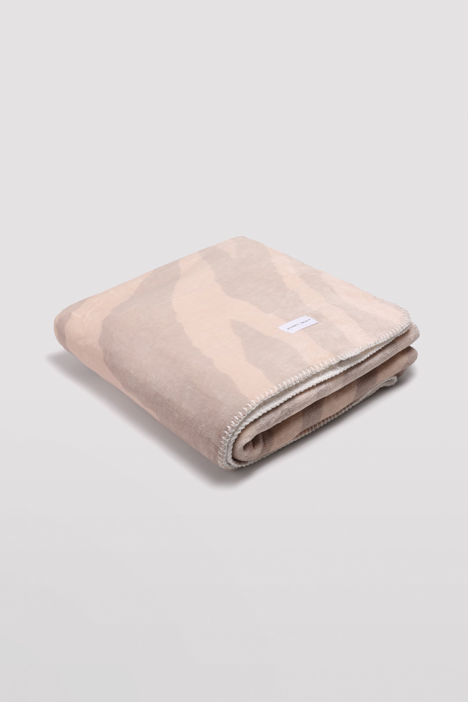 Beige minimalist print blanket