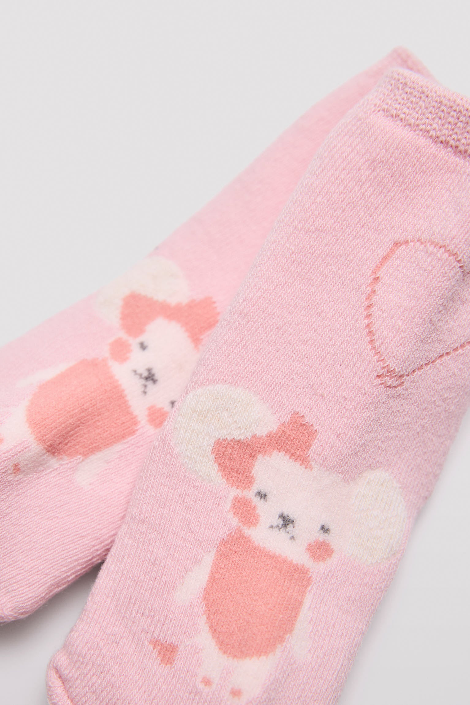 Pack of 4 non-slip baby thermal socks with mouse prints