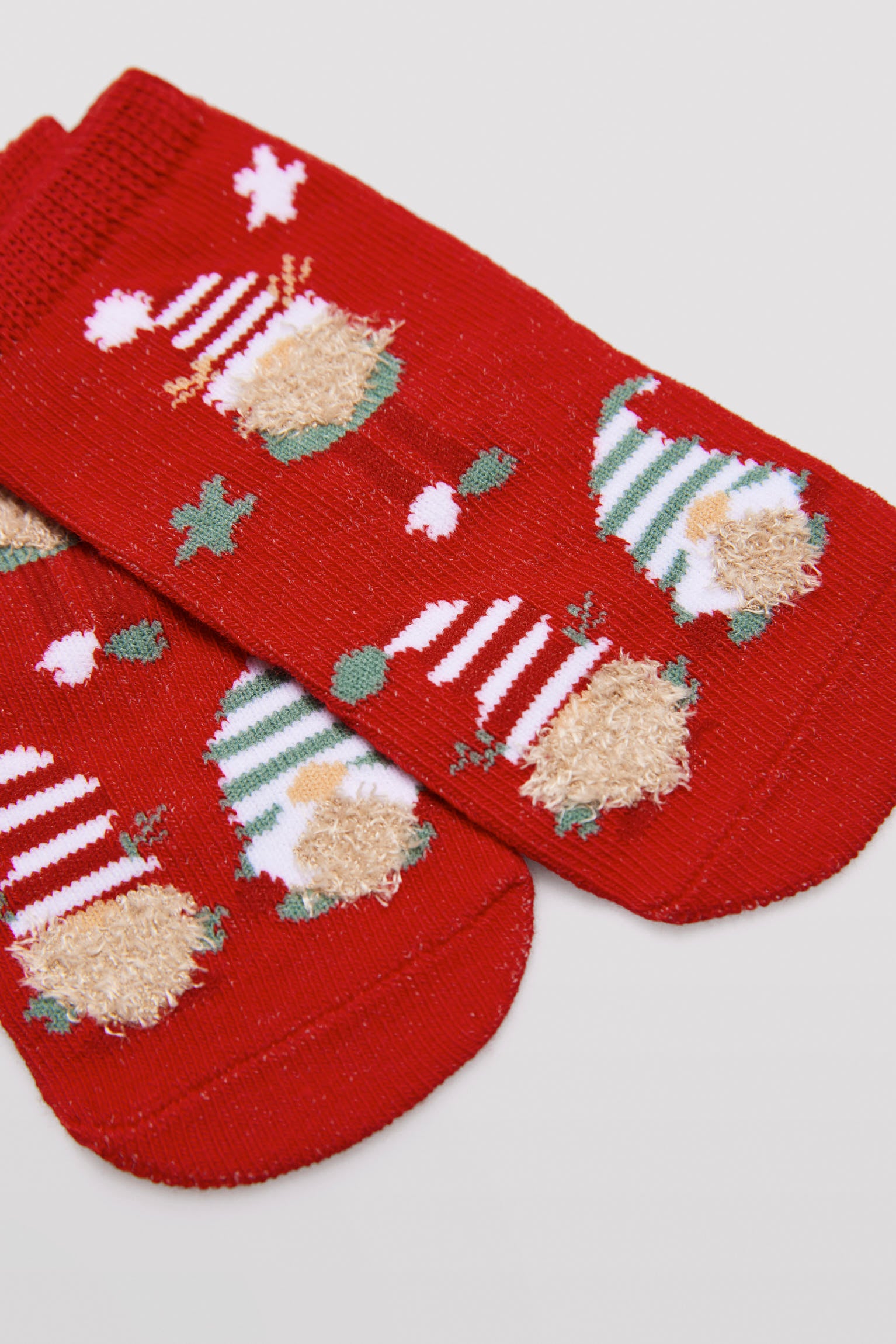 52851KIT-6-calcetines-navidad-bebe-ysabel-mora - Rojo