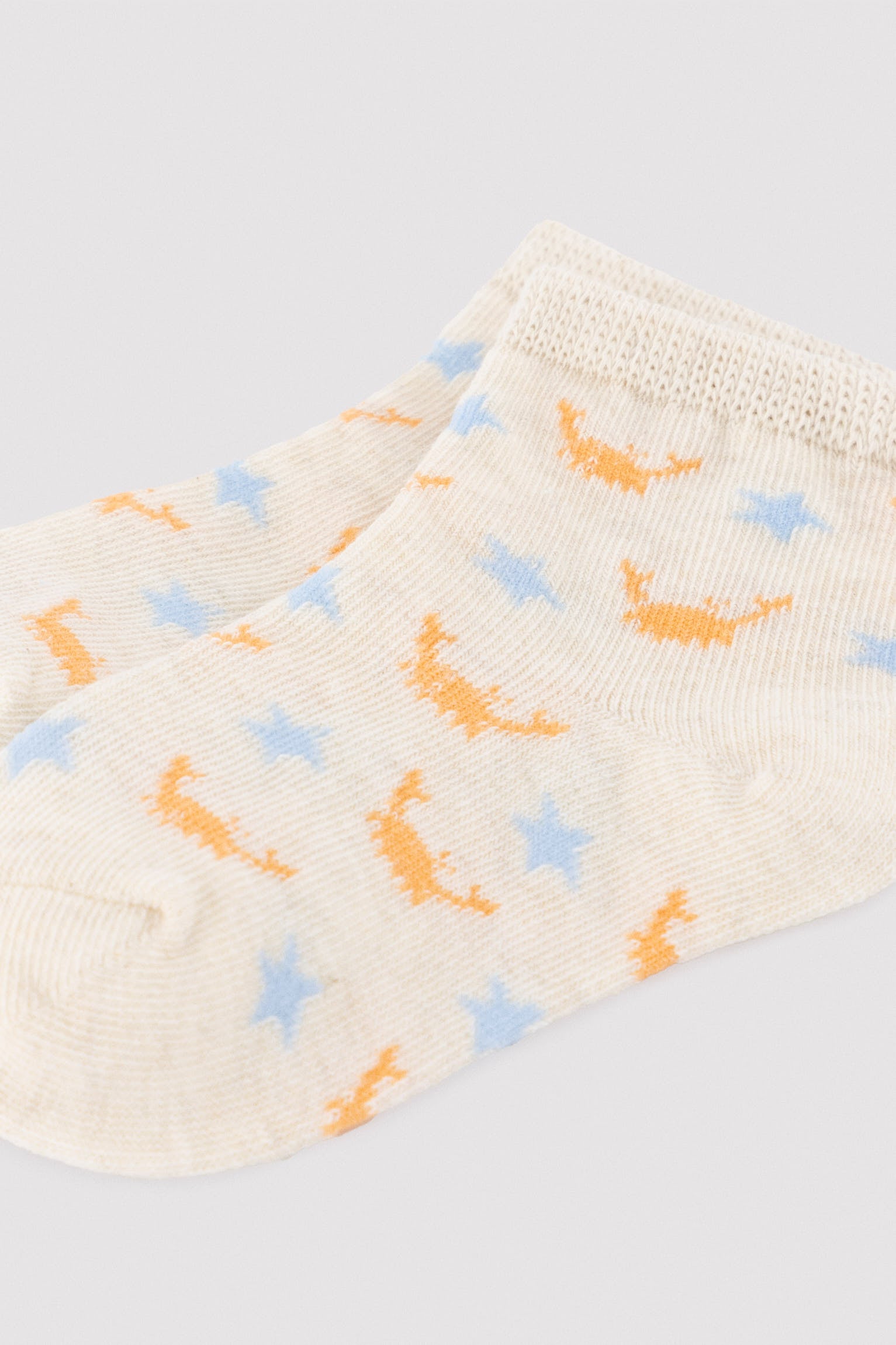 Pack of 3 baby short socks with pirate bear print